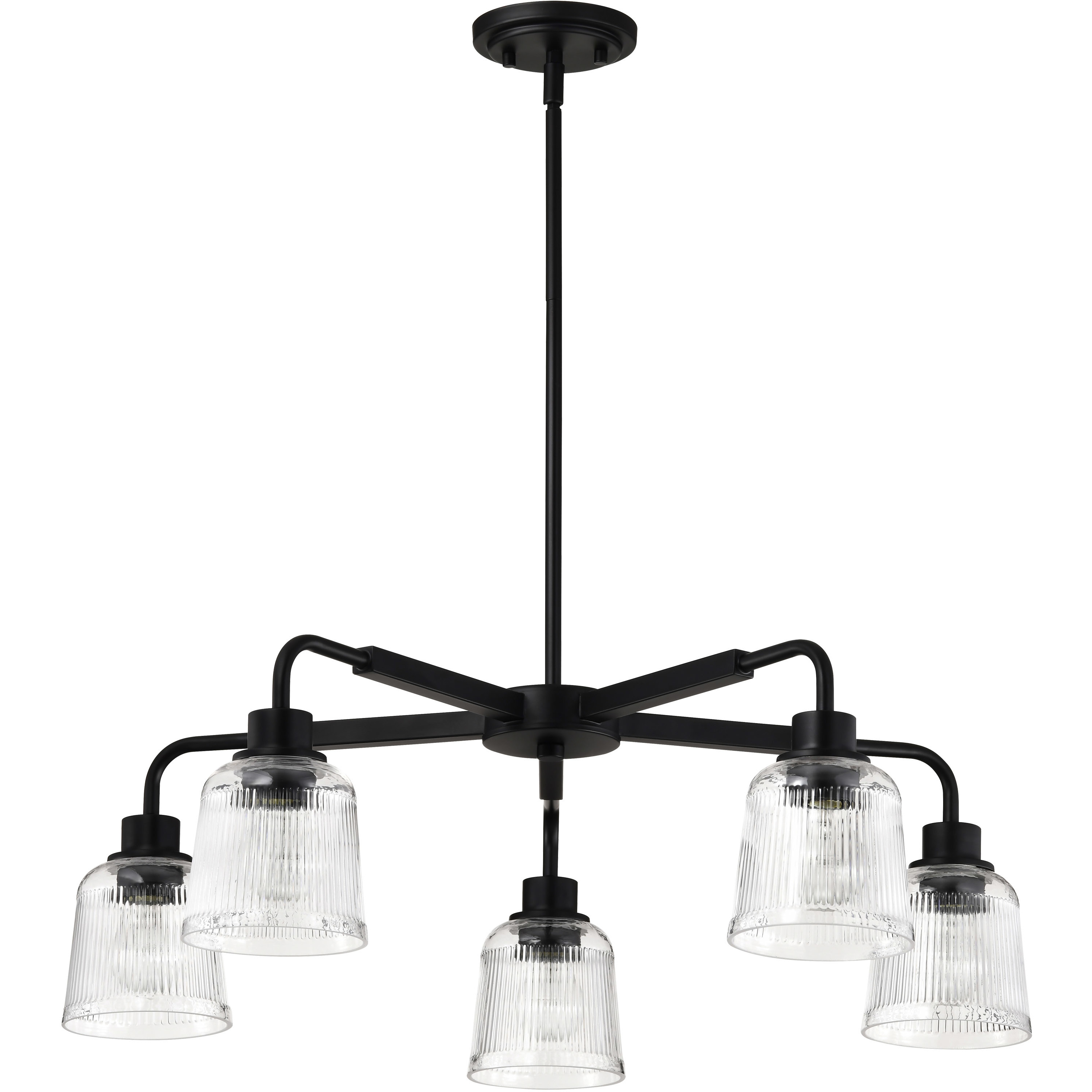 Grayson 30 inch Matte Black Chandelier Ceiling Light