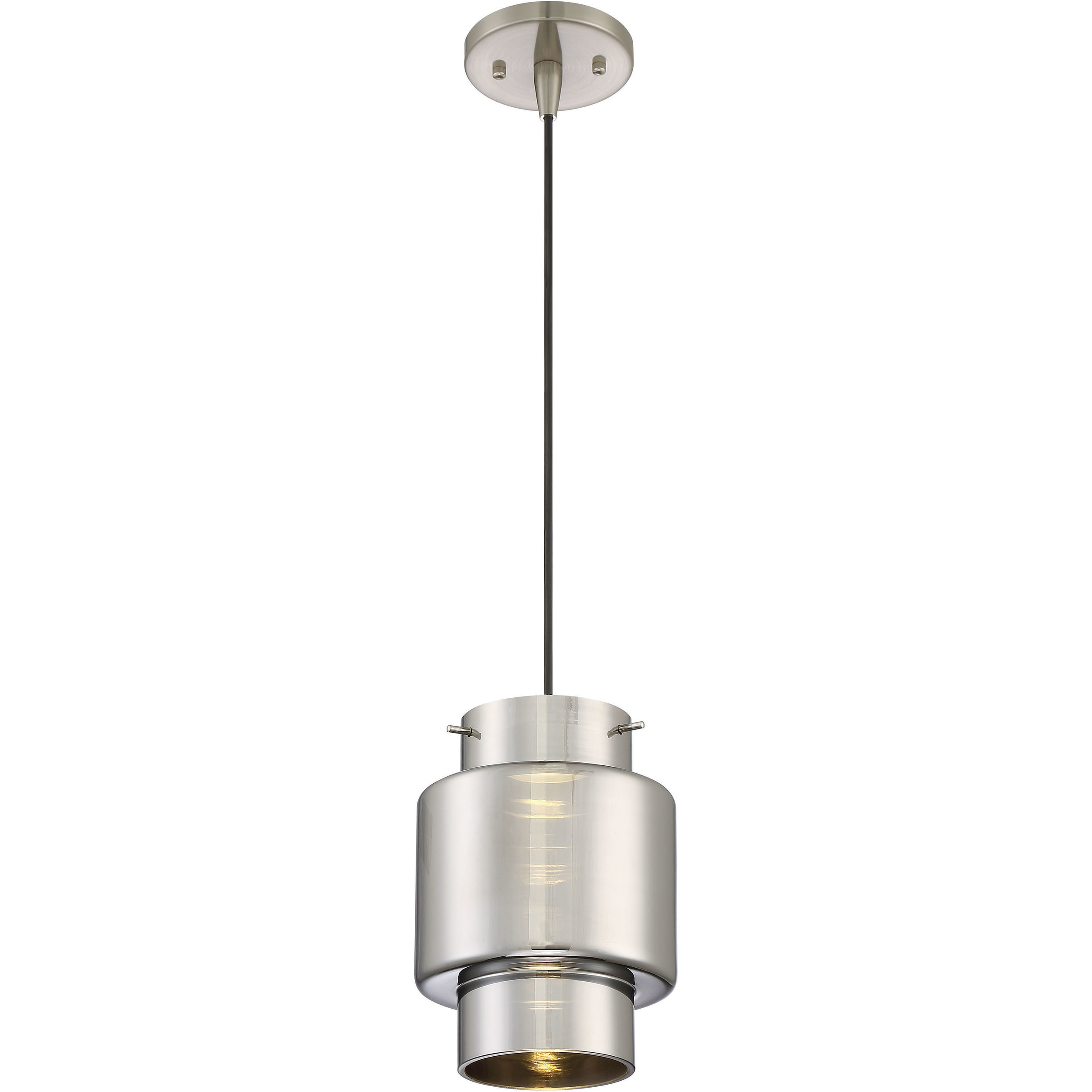 Del LED 6.75 inch Brushed Nickel Mini Pendant Ceiling Light