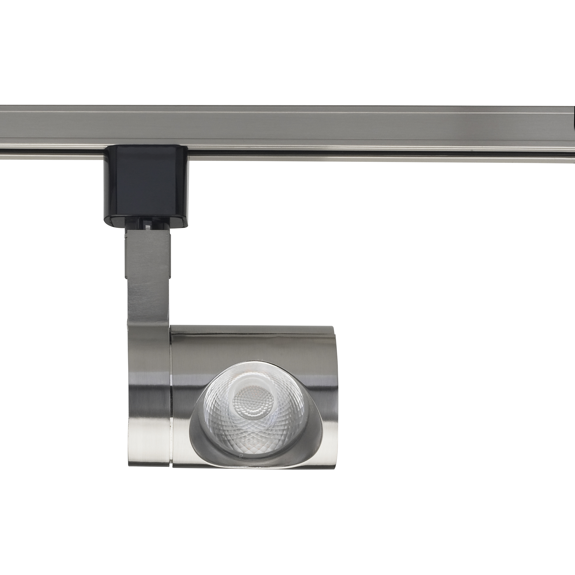 Brushed nickel outlet track lighting heads