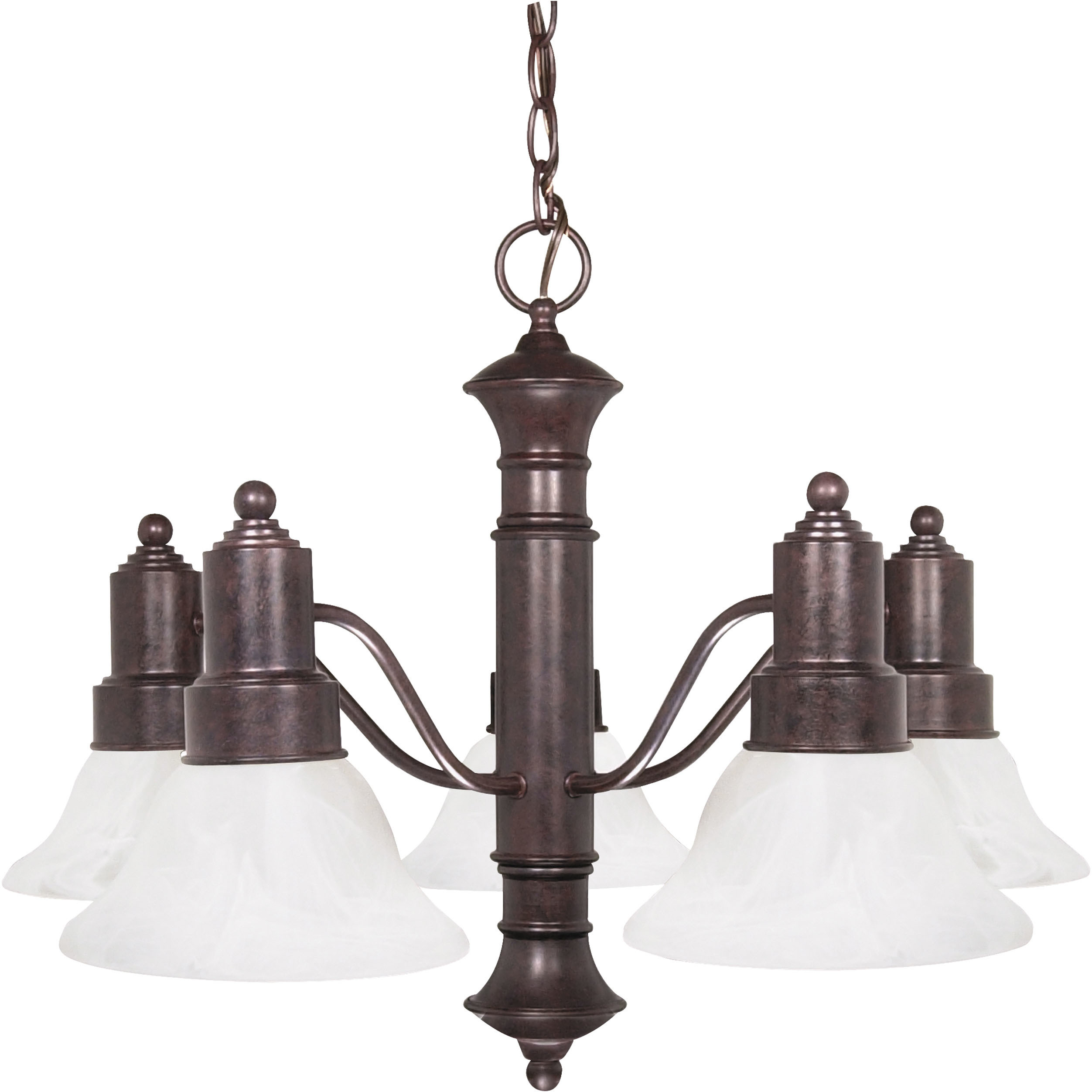 Gotham 5 Light 24.5 inch Old Bronze Chandelier Ceiling Light