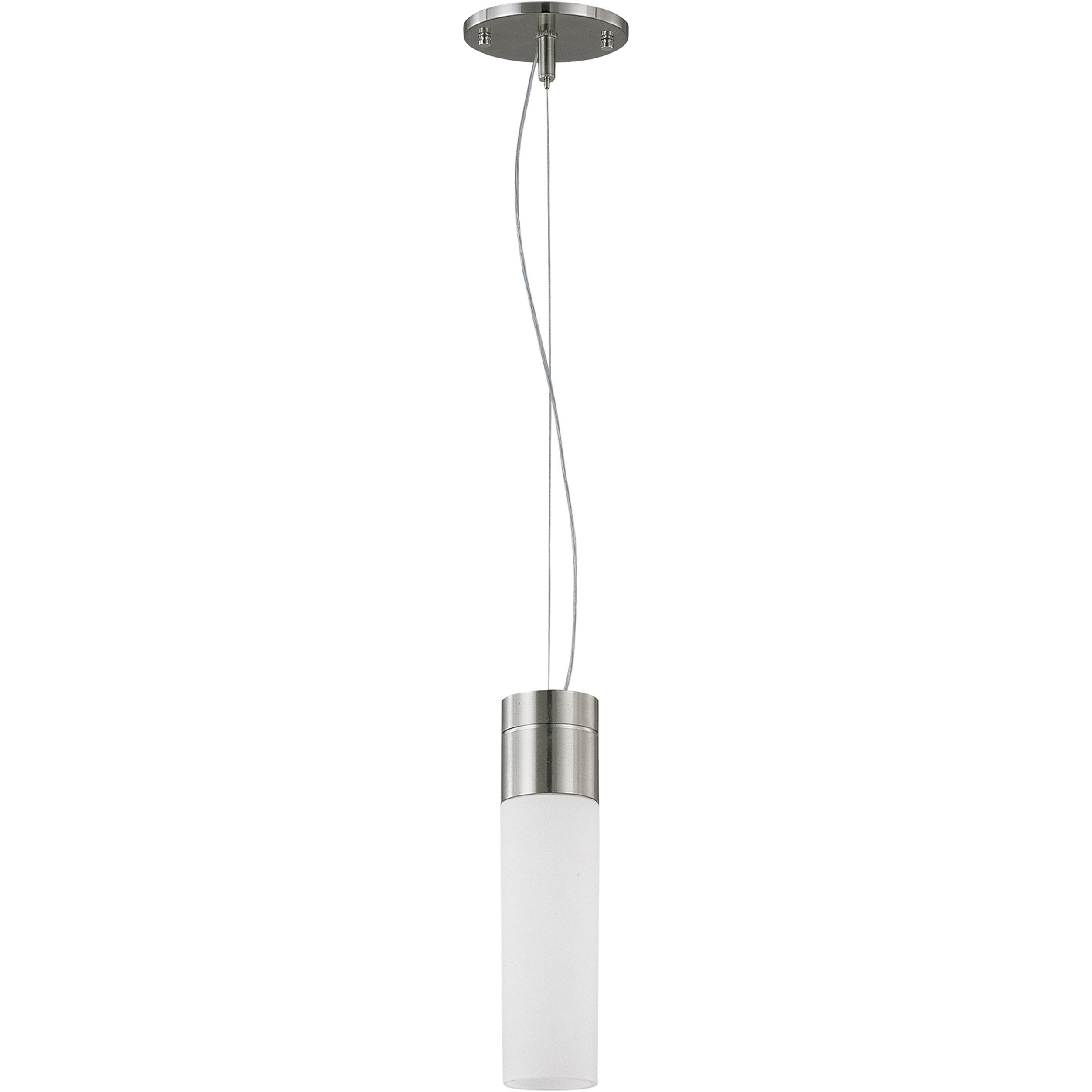 Link 1 Light 2.75 inch Brushed Nickel Pendant Ceiling Light