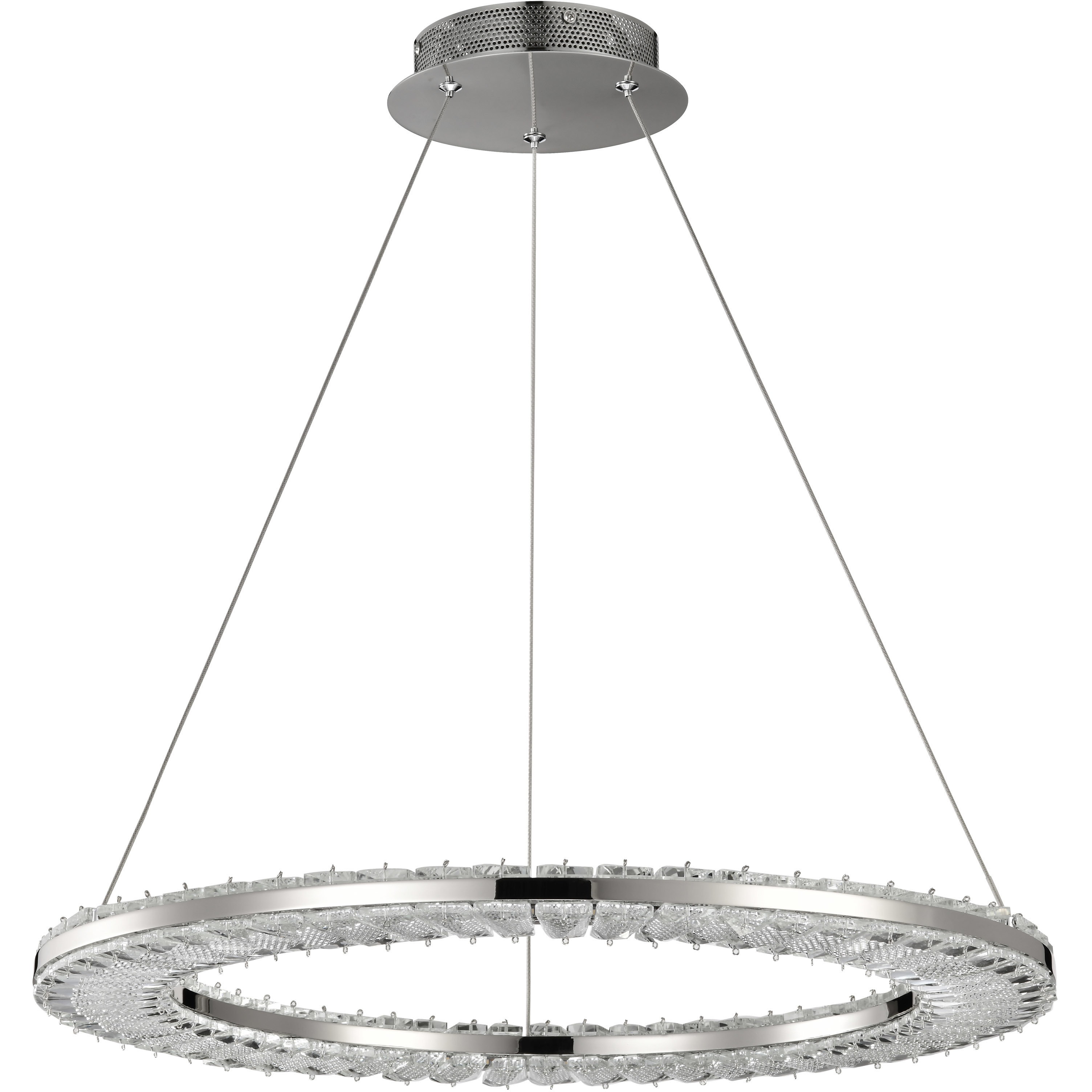 Nova LED 22.88 inch Polished Nickel Pendant Ceiling Light