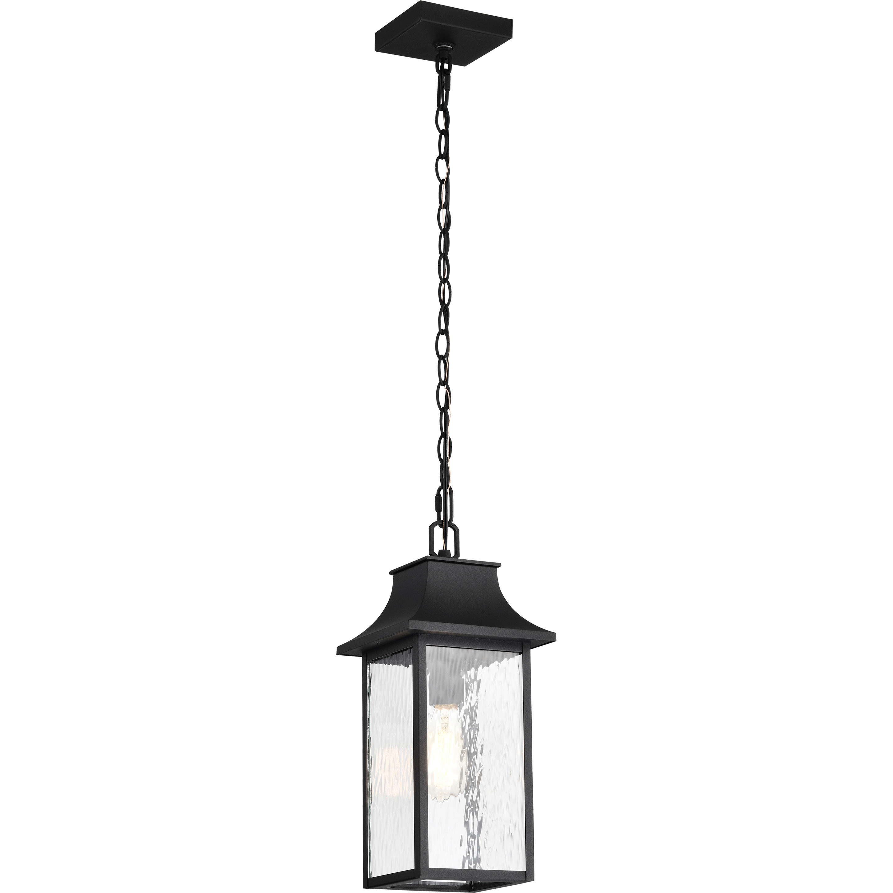 Austen 7.75 inch Matte Black Outdoor Hanging Lantern