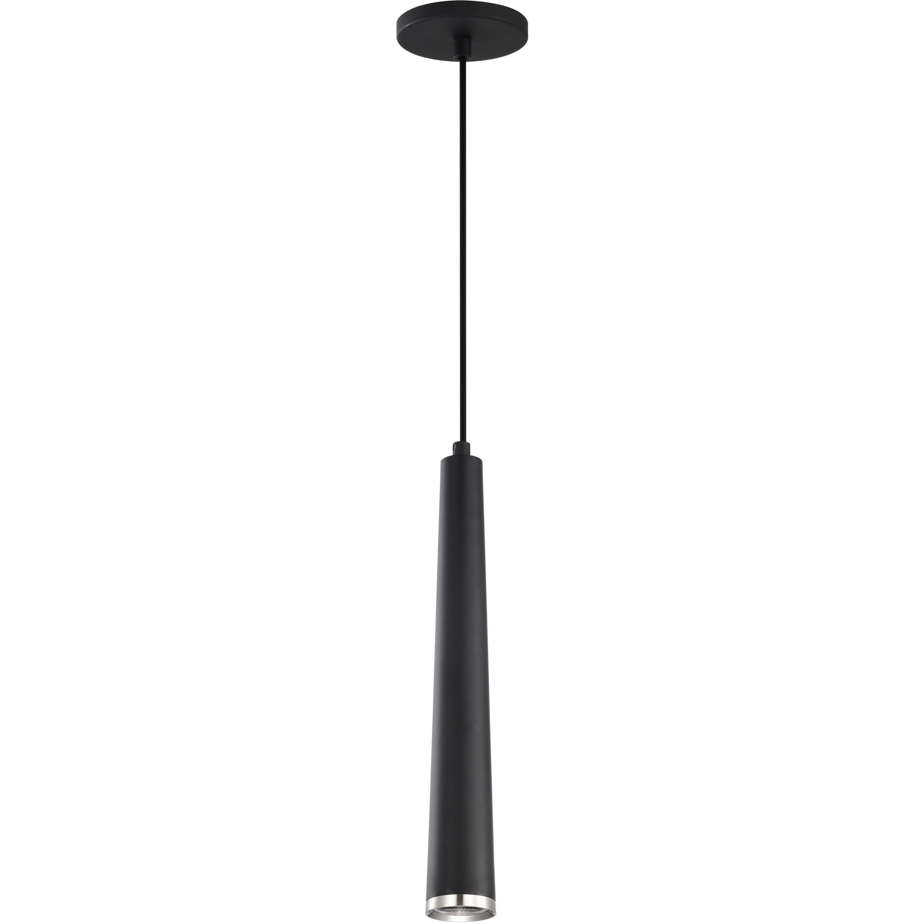 Melrose LED 2.4 inch Matte Black and Brushed Nickel Pendant Ceiling Light