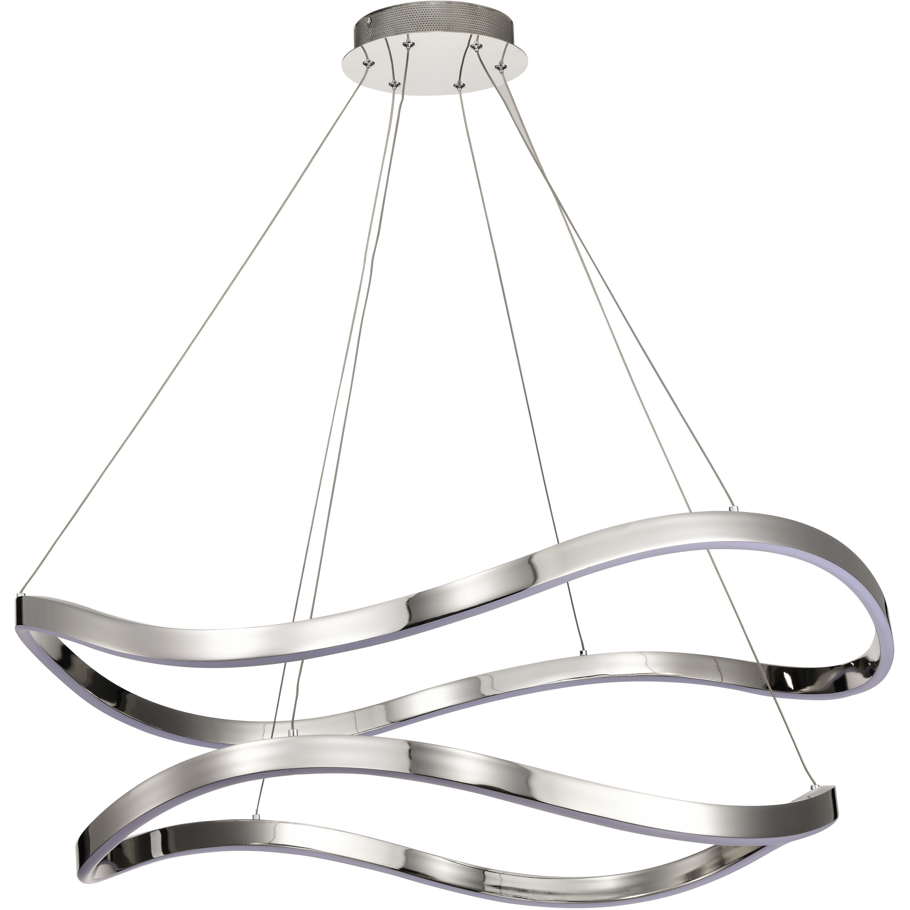 Sylas LED 37.4 inch Polished Nickel Pendant Ceiling Light