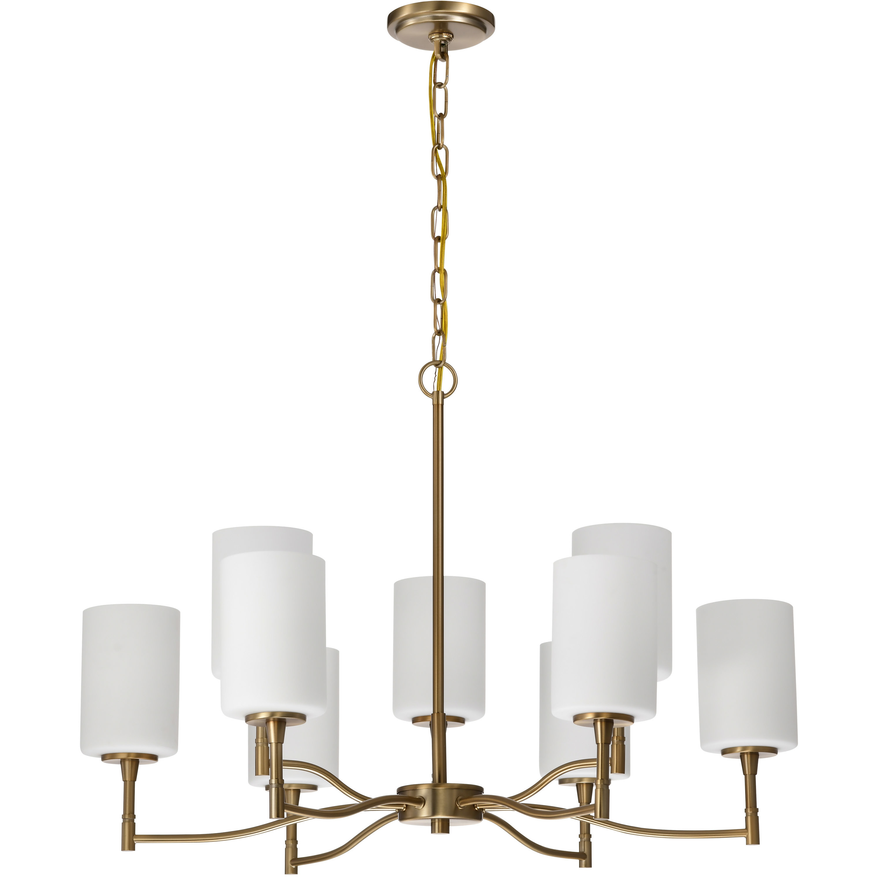 Liam 30 inch Burnished Brass Chandelier Ceiling Light