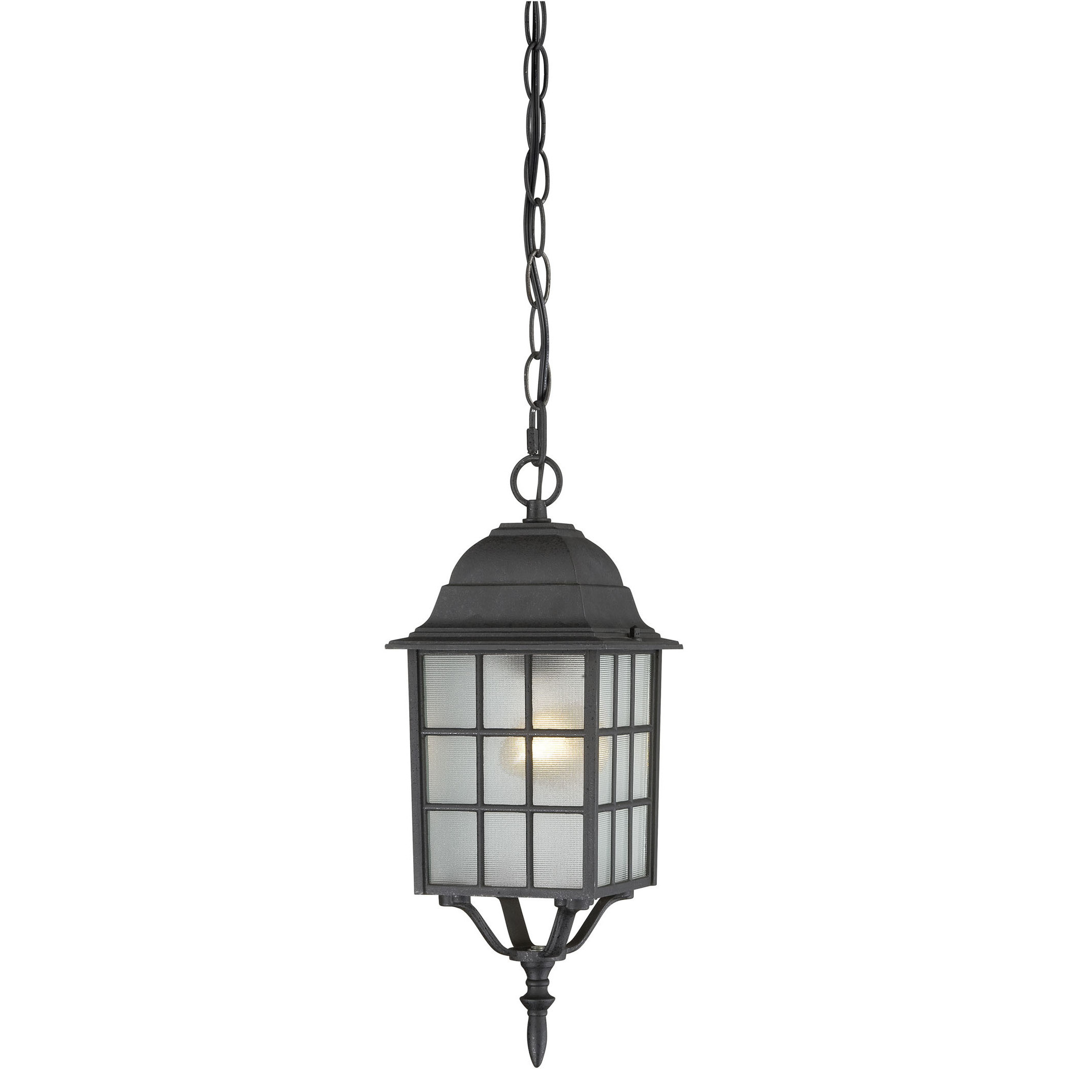 Adams 1 Light 6.13 inch Textured Black Outdoor Hanging Lantern