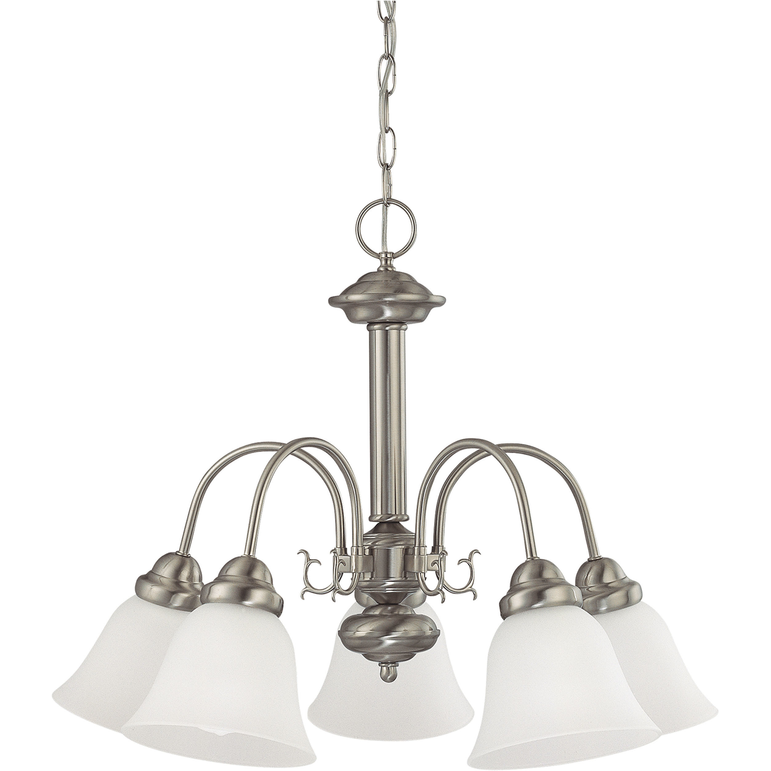 5 light chandelier brushed nickel cheap