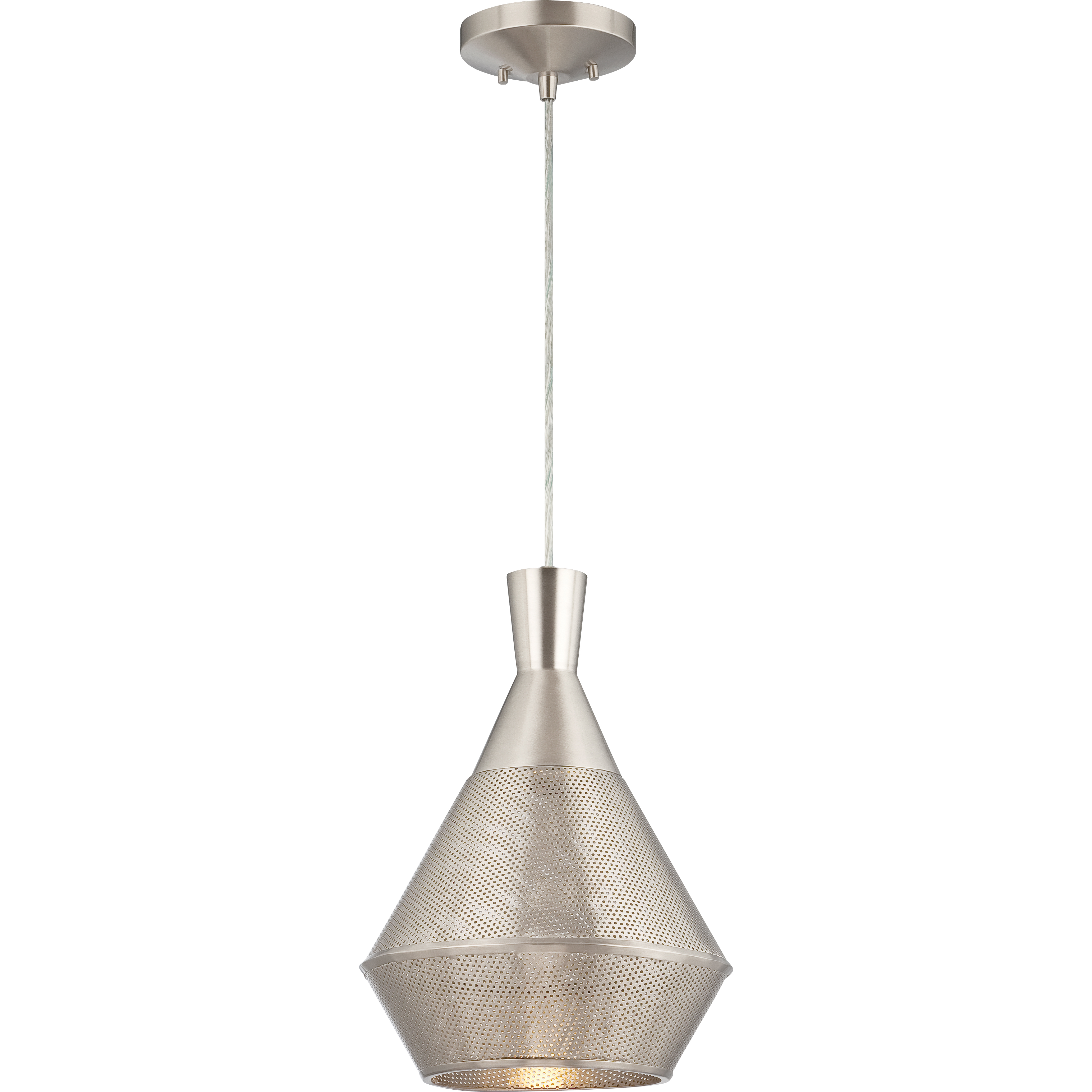 Jake LED 11 inch Satin Steel Pendant Ceiling Light
