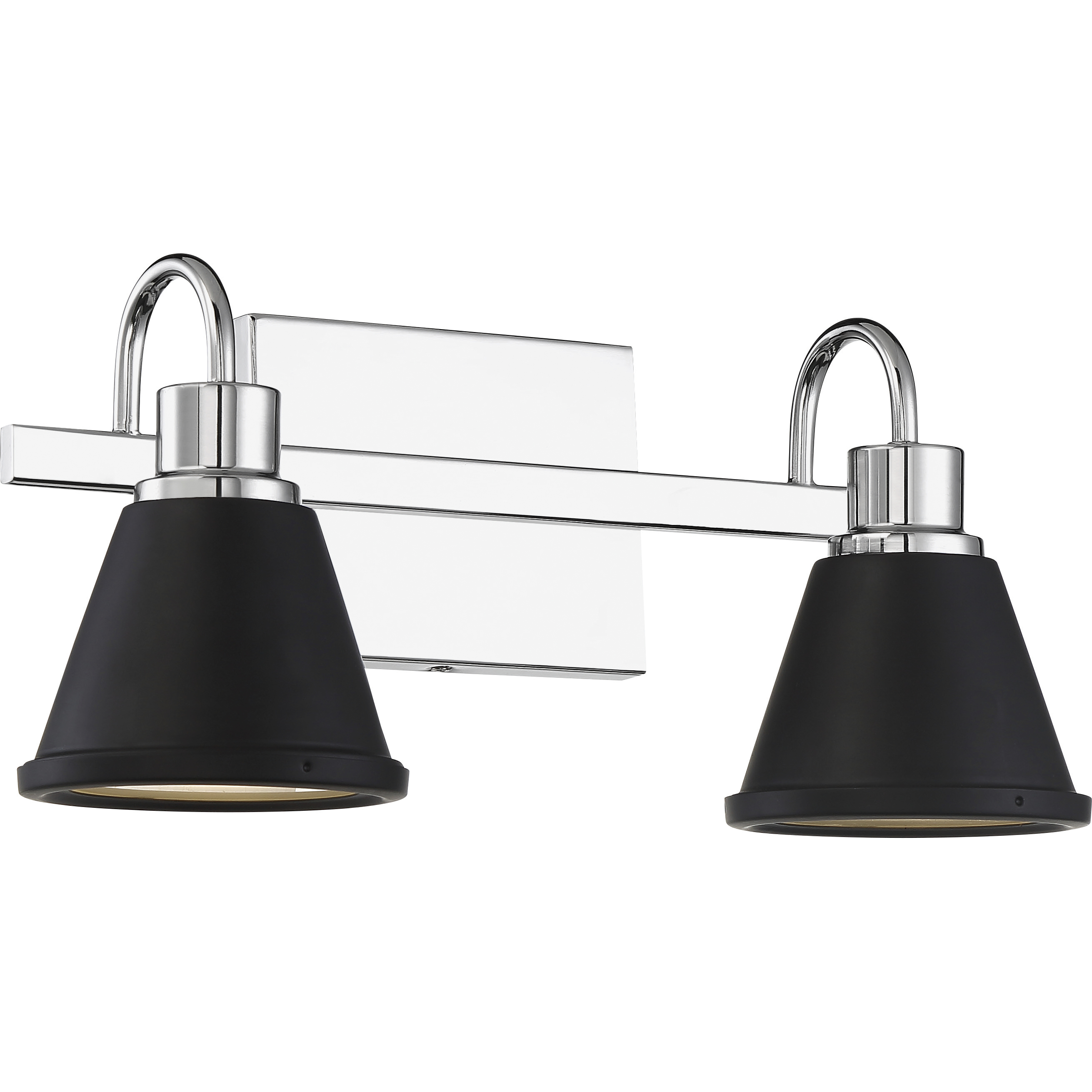 Black and polished nickel vanity light best sale