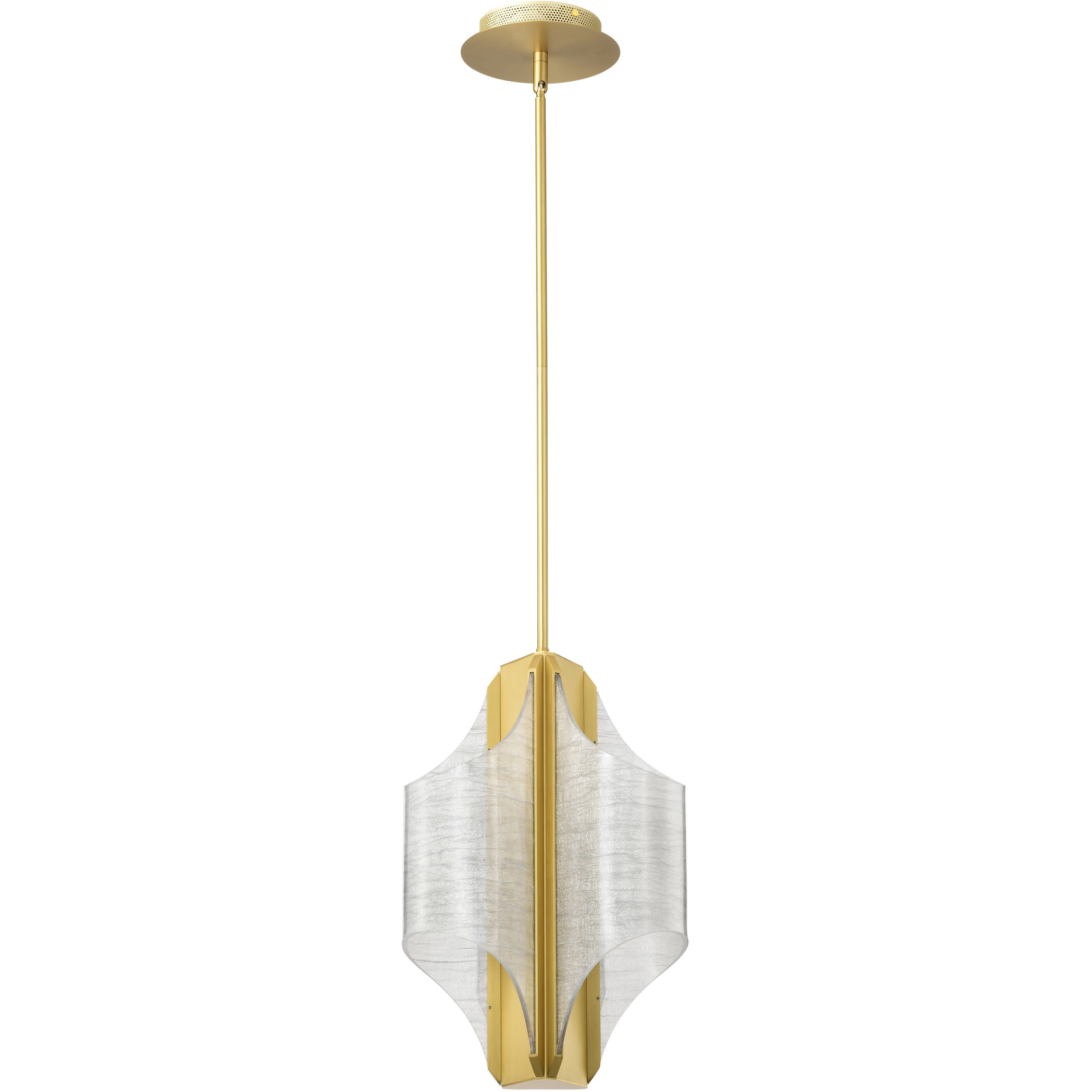 Idris LED 11.5 inch Vintage Brass Pendant Ceiling Light