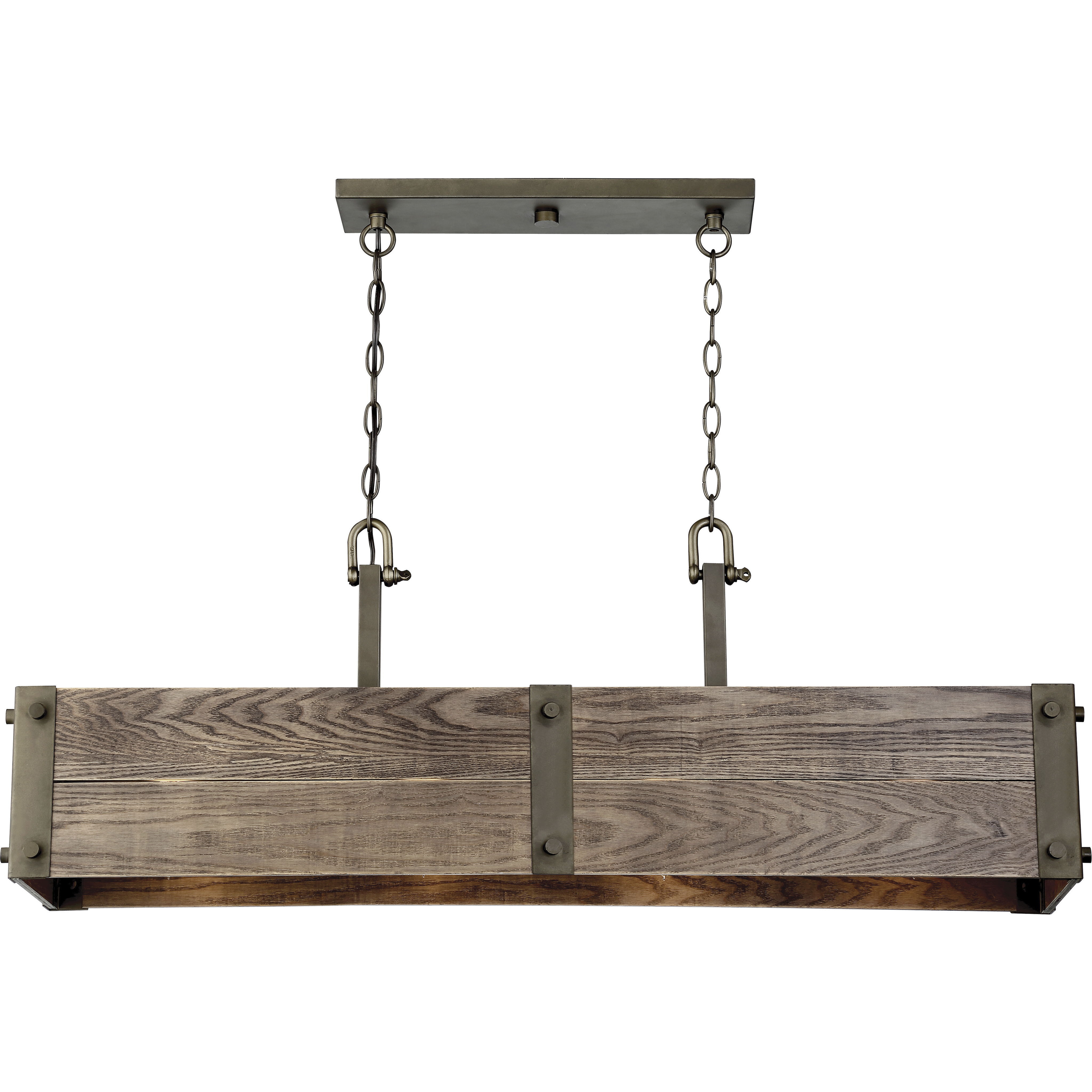 Winchester 4 Light 40.75 inch Bronze Trestle Ceiling Light