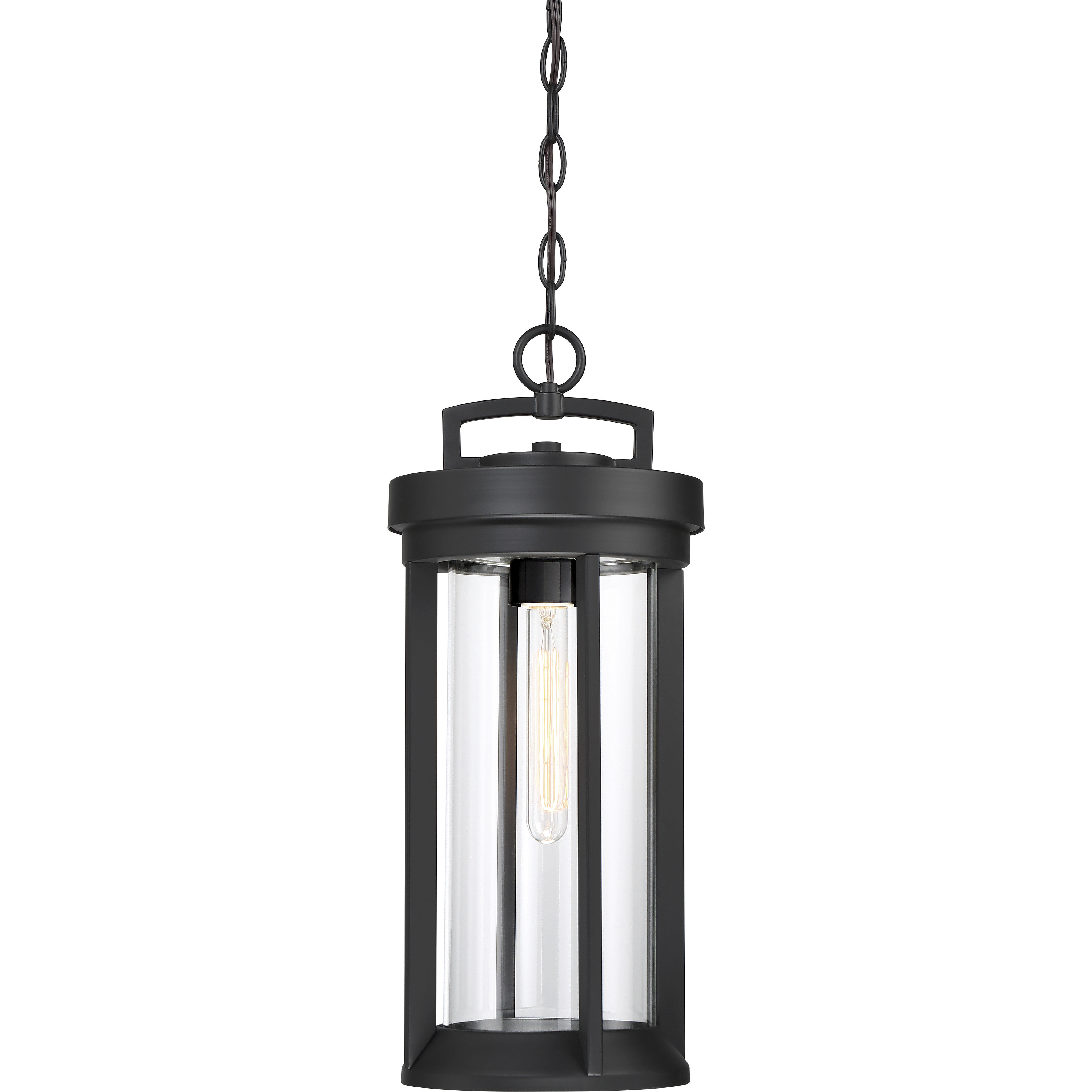Huron 1 Light 8.25 inch Aged Bronze and Clear Outdoor Hanging Lantern