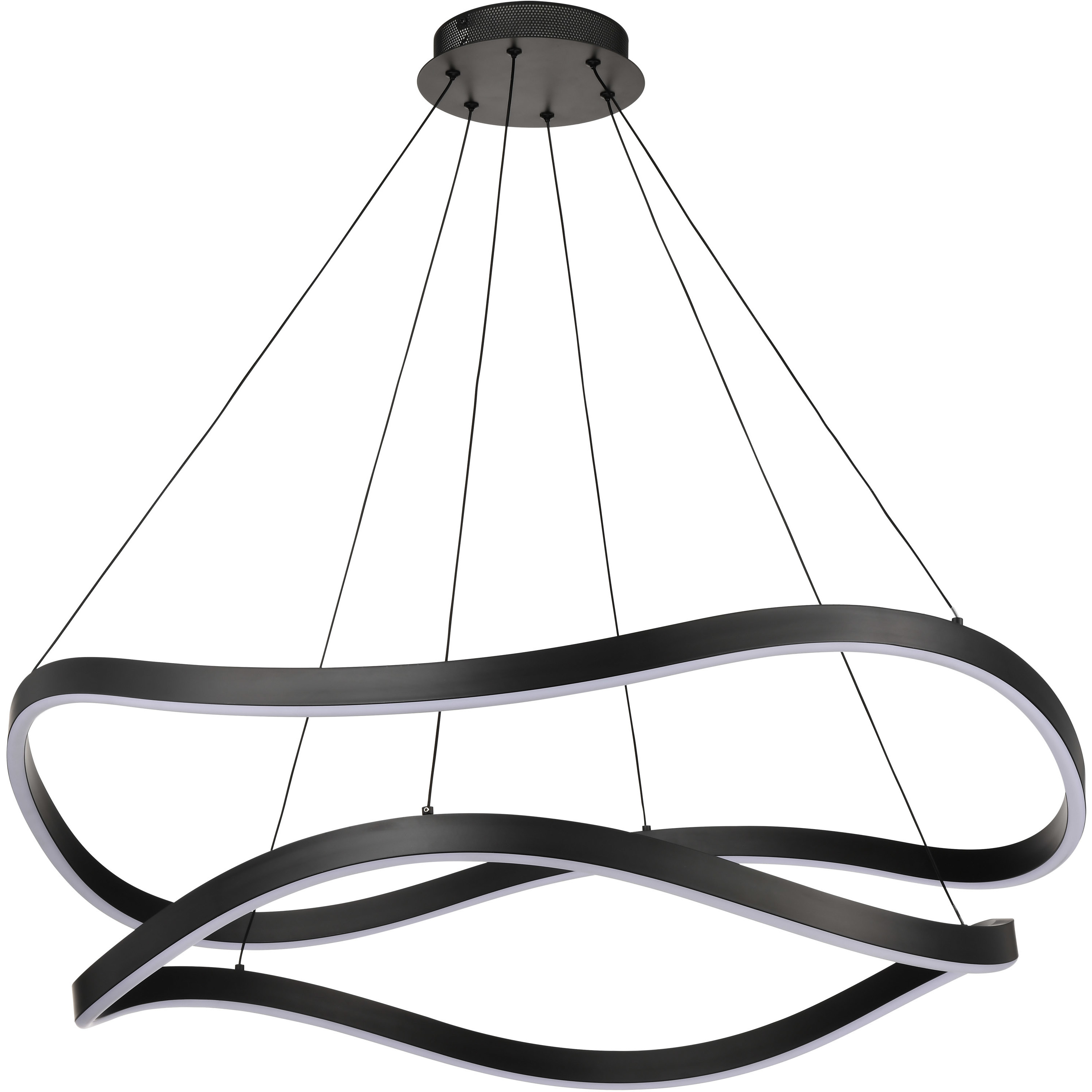Sylas LED 37.4 inch Matte Black Pendant Ceiling Light