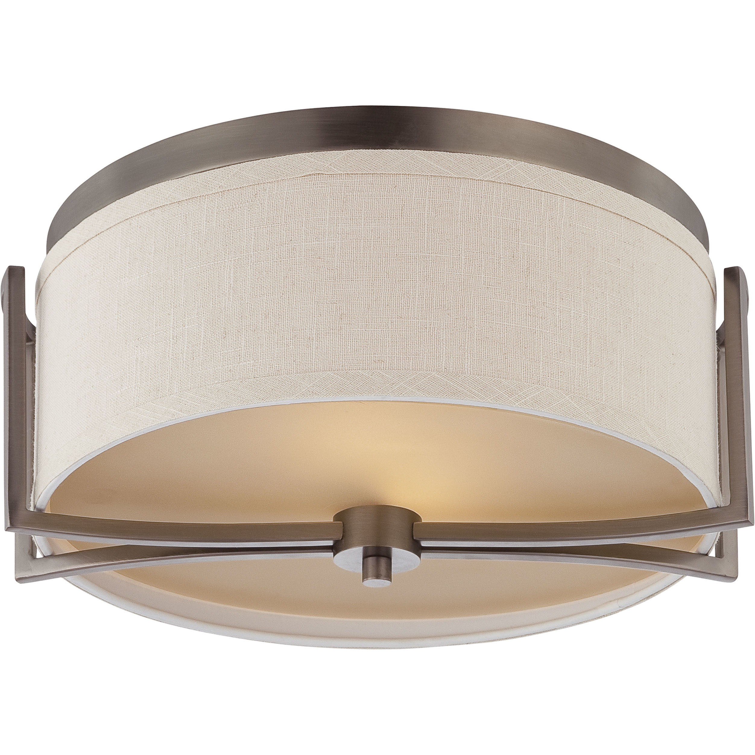 Gemini 2 Light 14.75 inch Hazel Bronze Flush Mount Ceiling Light