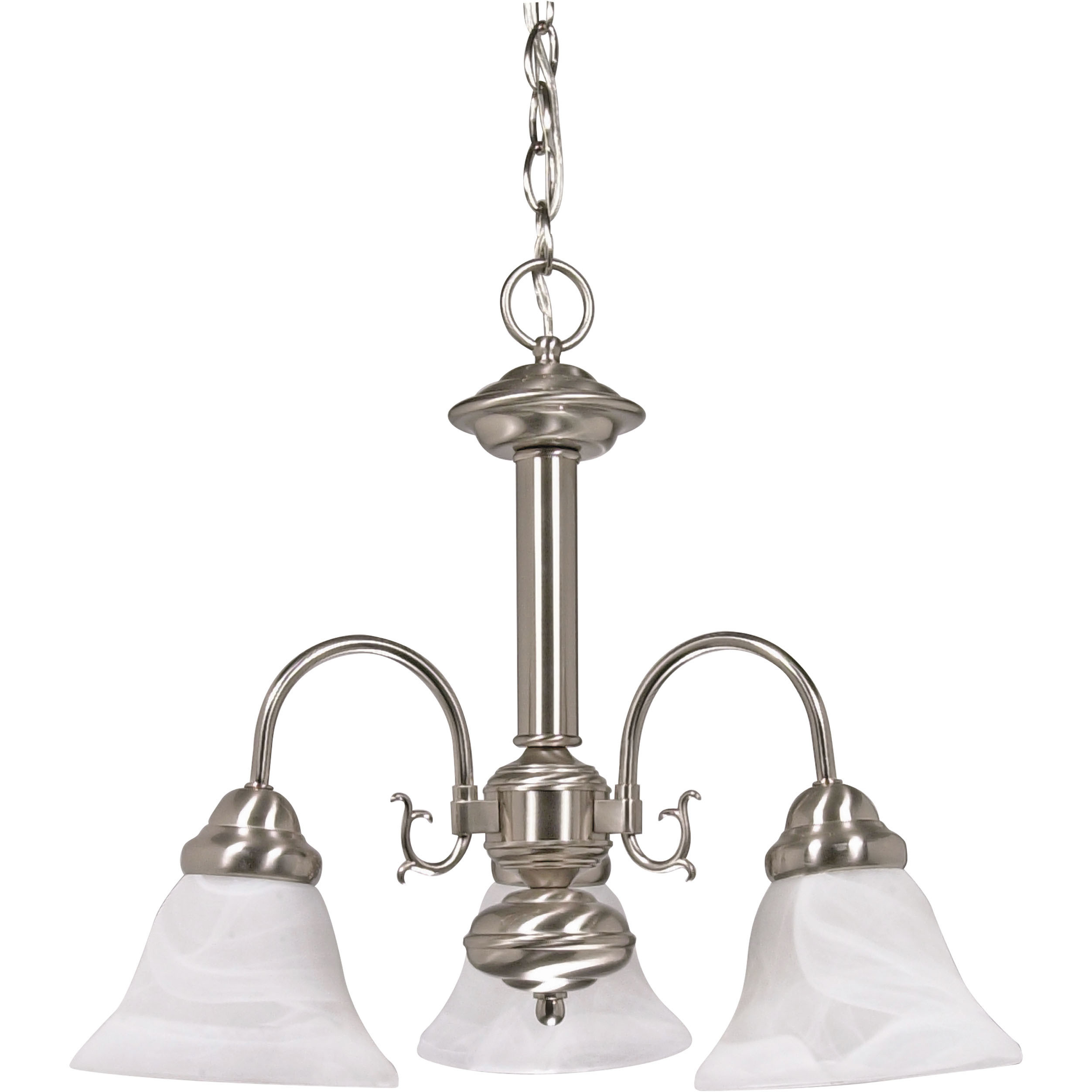 Ballerina 3 Light 20 inch Brushed Nickel Chandelier Ceiling Light