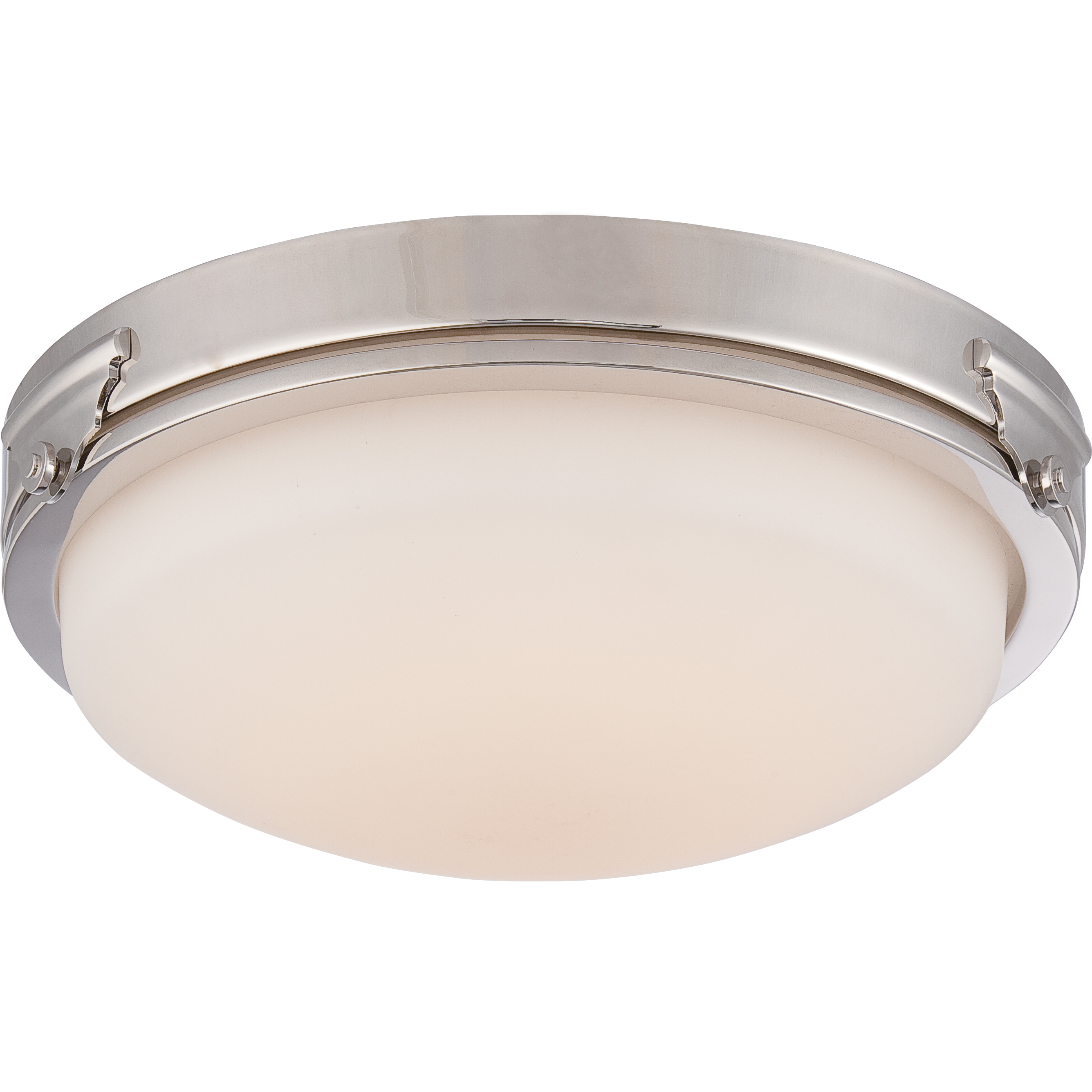 Crest LED 13.25 inch Polished Nickel Flush Mount Ceiling Light