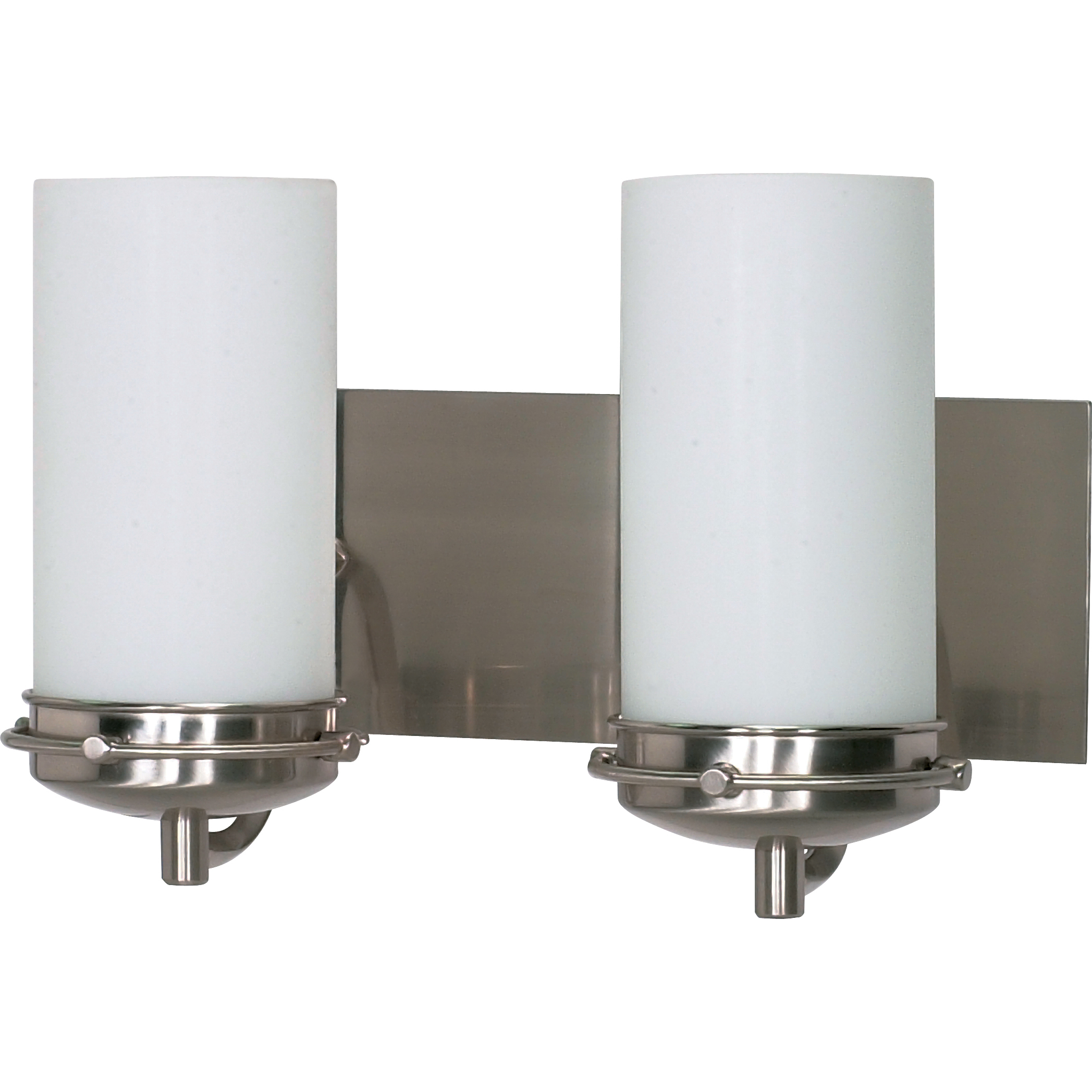 Polaris 2 Light 13.5 inch Brushed Nickel Vanity Light Wall Light