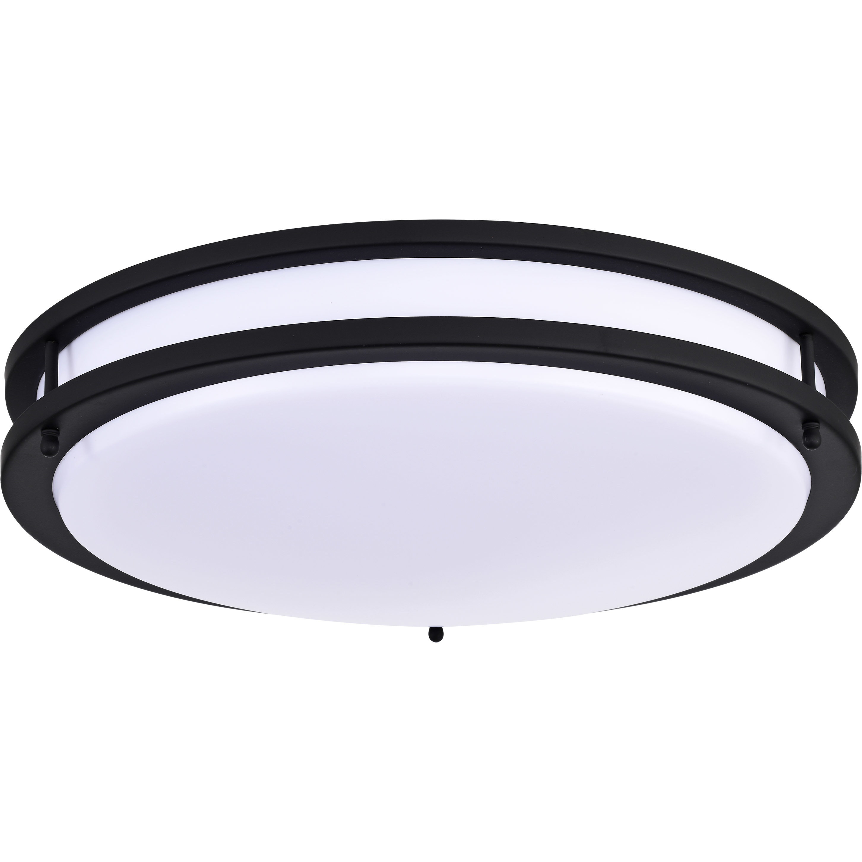 Glamour LED 17 inch Matte Black Flush Mount Ceiling Light