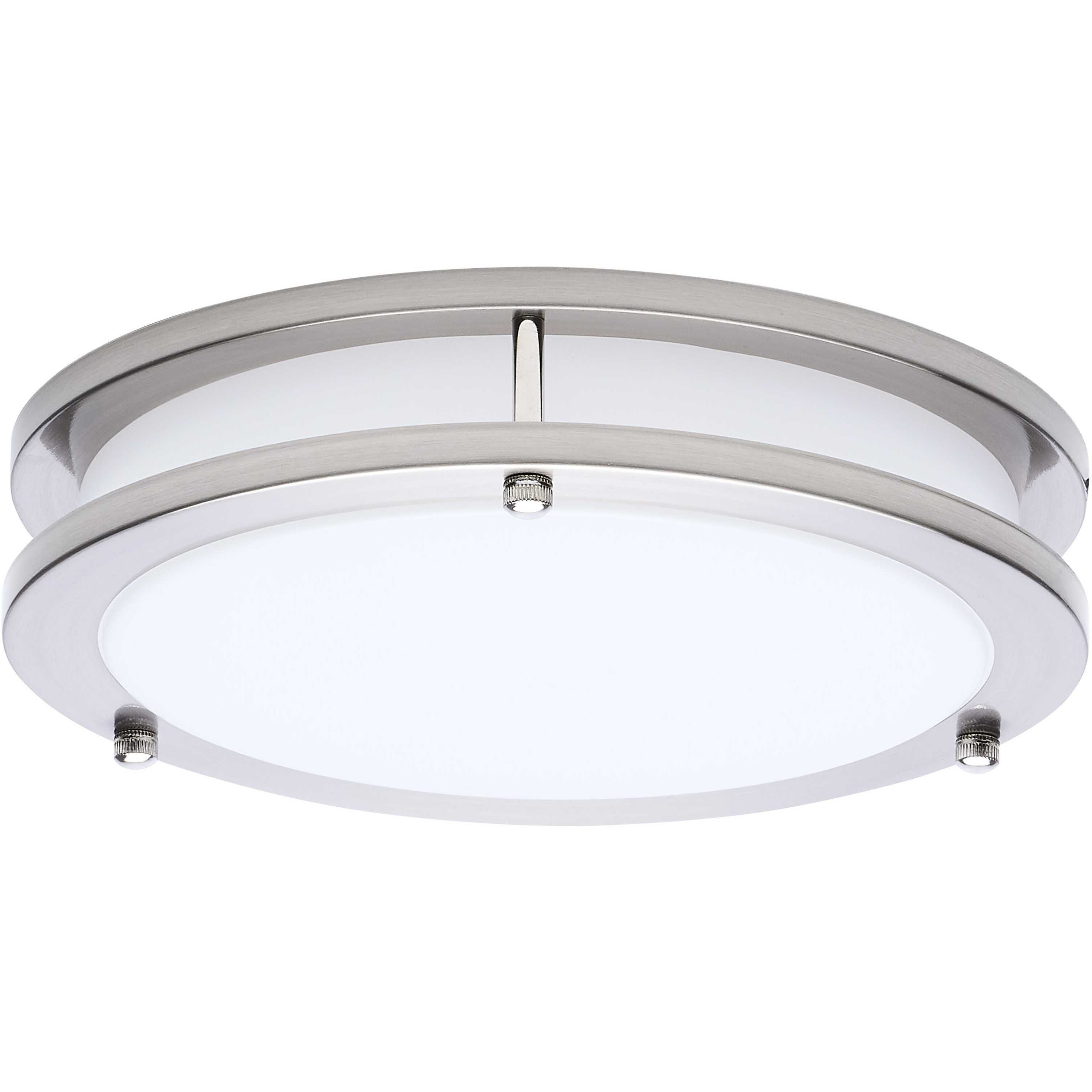 Glamour LED 9.84 inch Brushed Nickel Flush Mount Ceiling Light