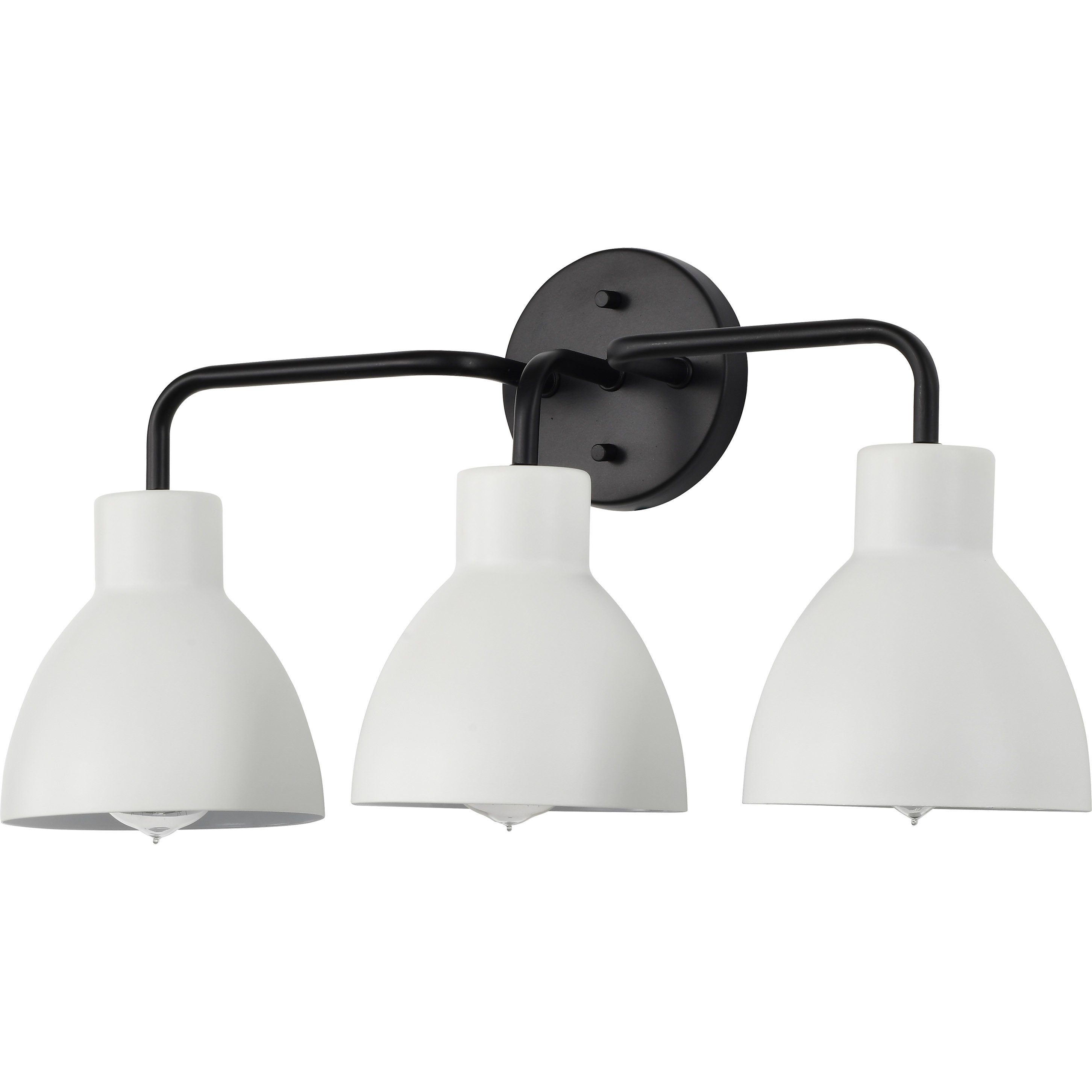 Sloan 3 Light 22 inch Matte Black Vanity Light Wall Light