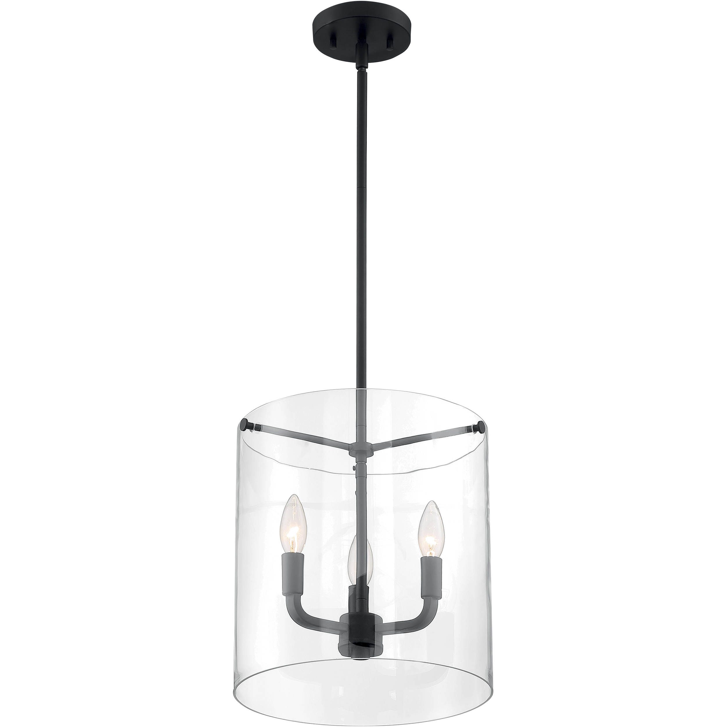 Sommerset 3 Light 11.75 inch Matte Black Pendant Ceiling Light