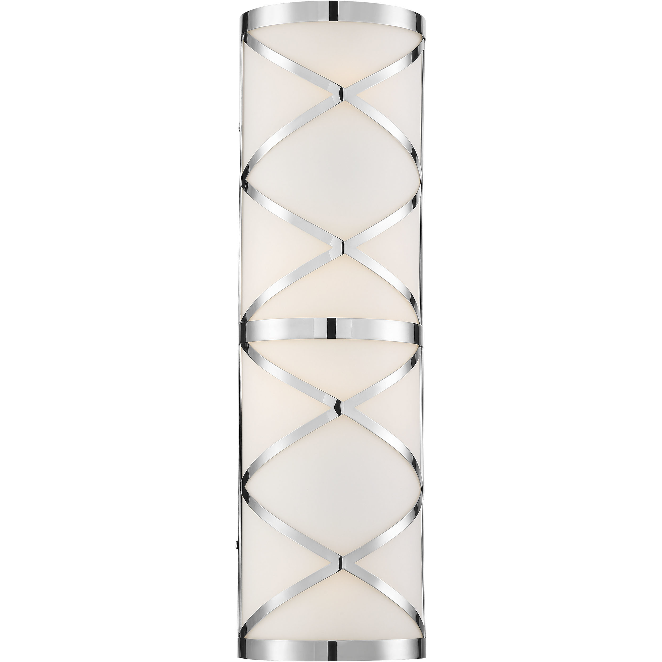 Sylph 4 Light 7 inch Polished Nickel and Satin White Vanity Light Wall Light