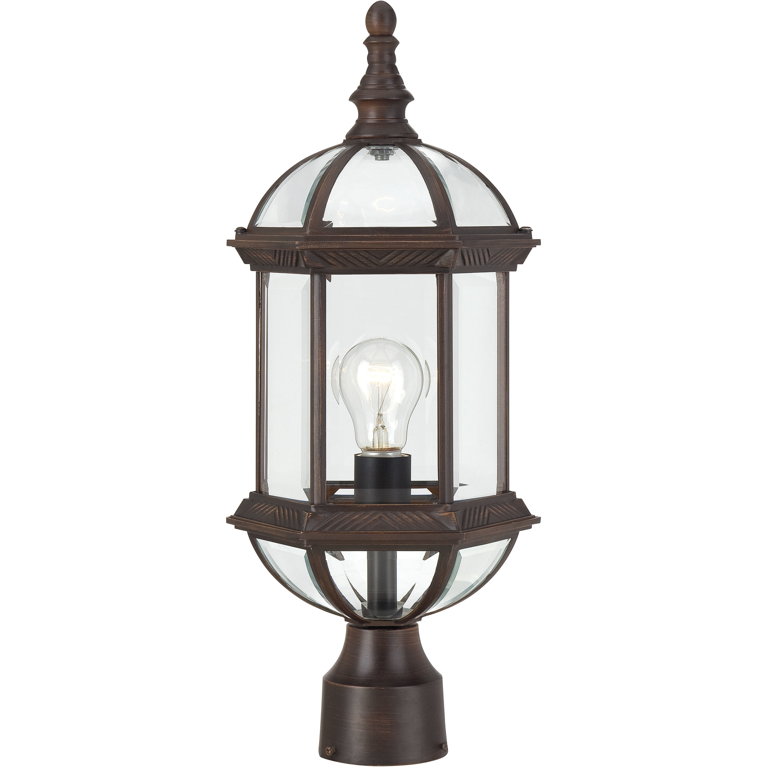 Boxwood 1 Light 19 inch Rustic Bronze Outdoor Post Light
