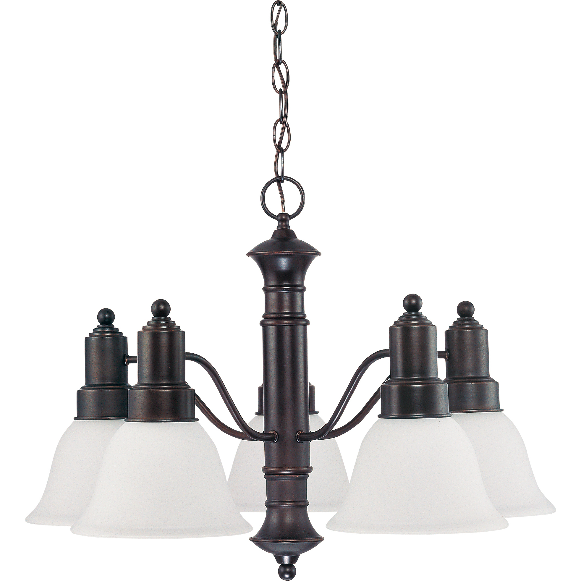 Gotham 5 Light 24.5 inch Mahogany Bronze Chandelier Ceiling Light