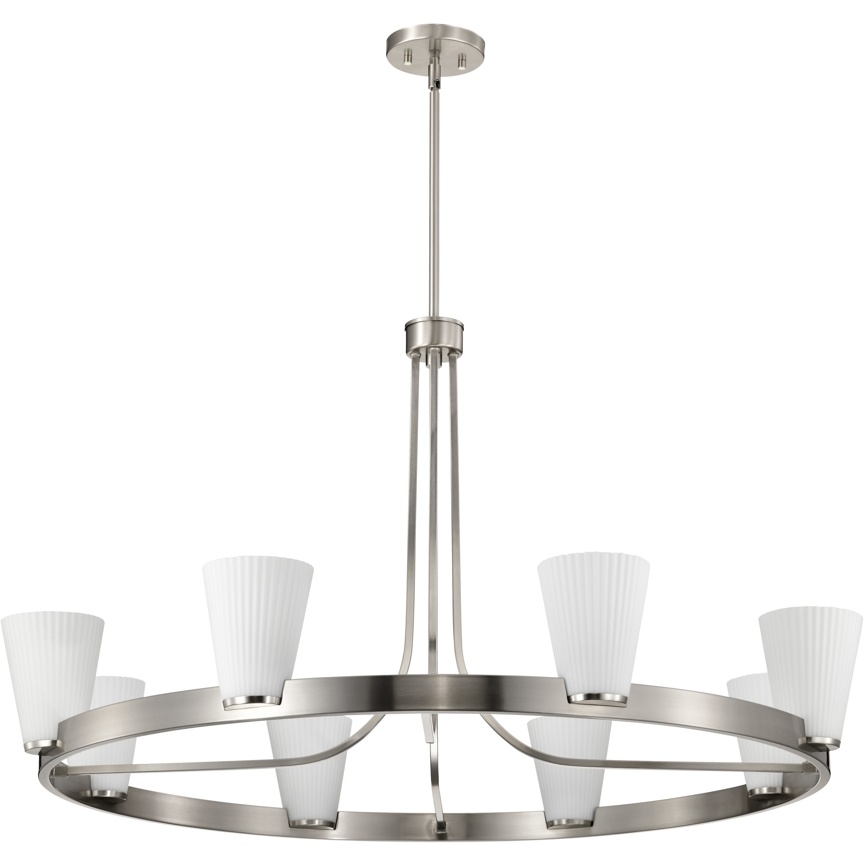 Royale 40 inch Brushed Nickel Chandelier Ceiling Light