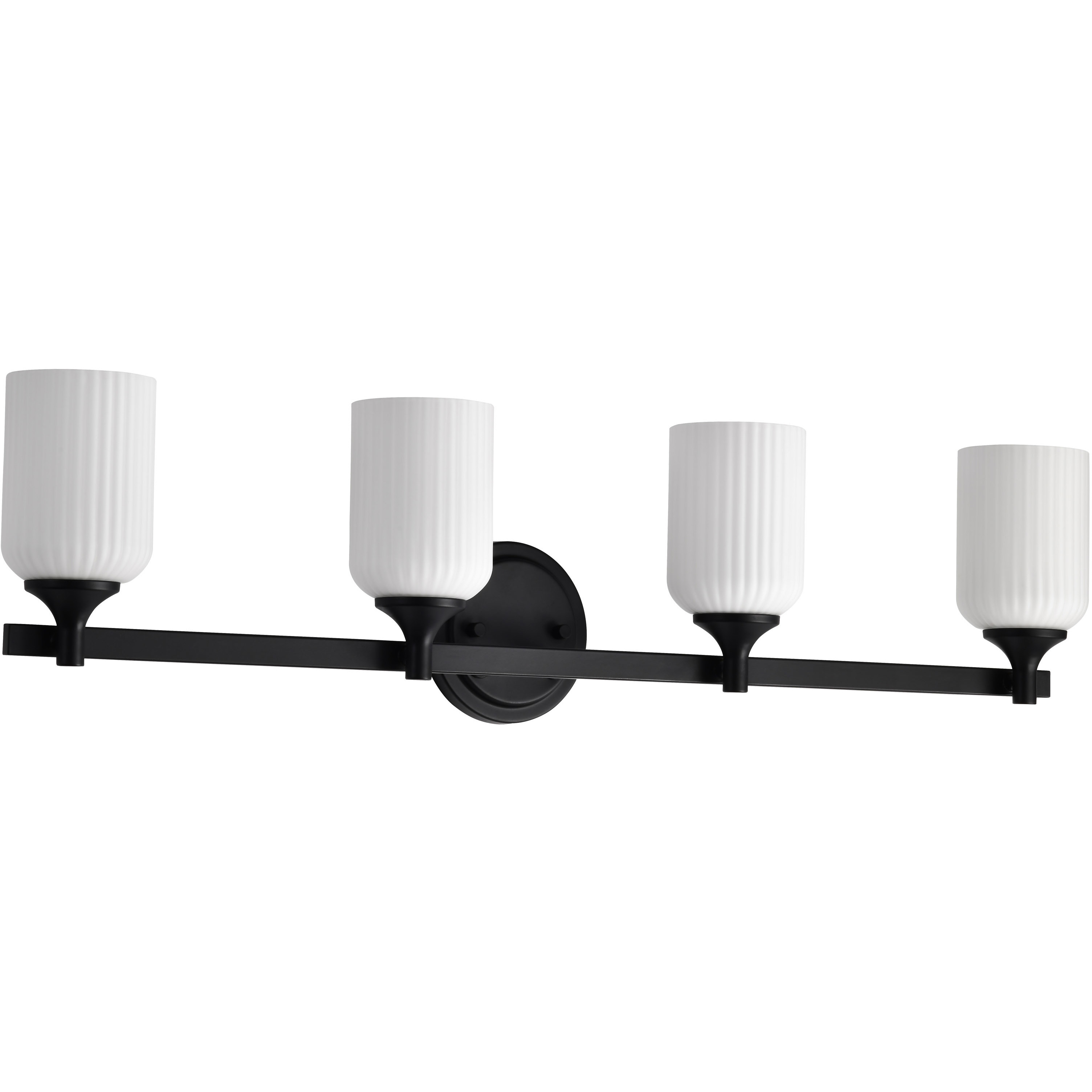 Solara 32.63 inch Matte Black Vanity Wall Light