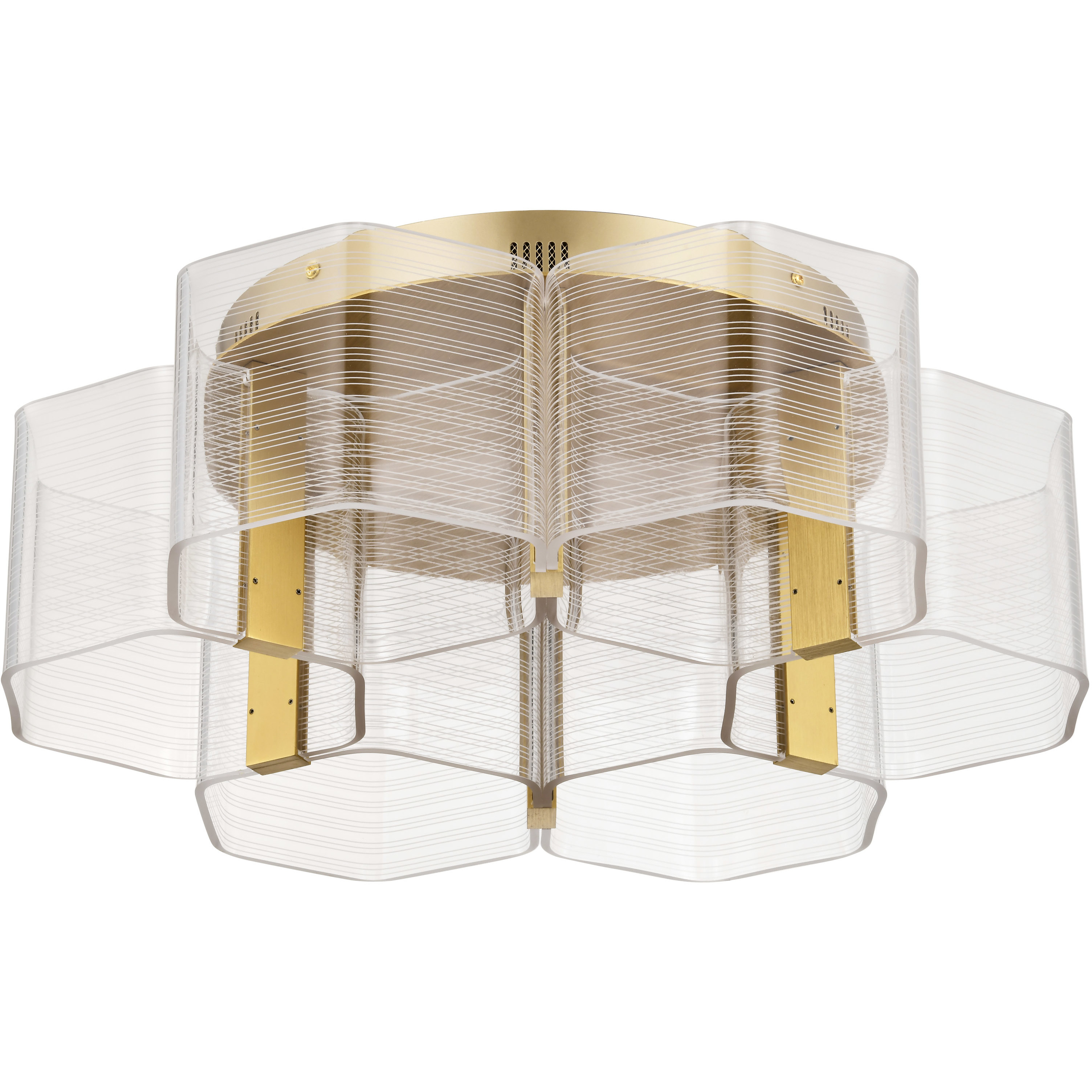 Kenzo LED 20.5 inch Polished Anodized Bronze Flush Mount Ceiling Light