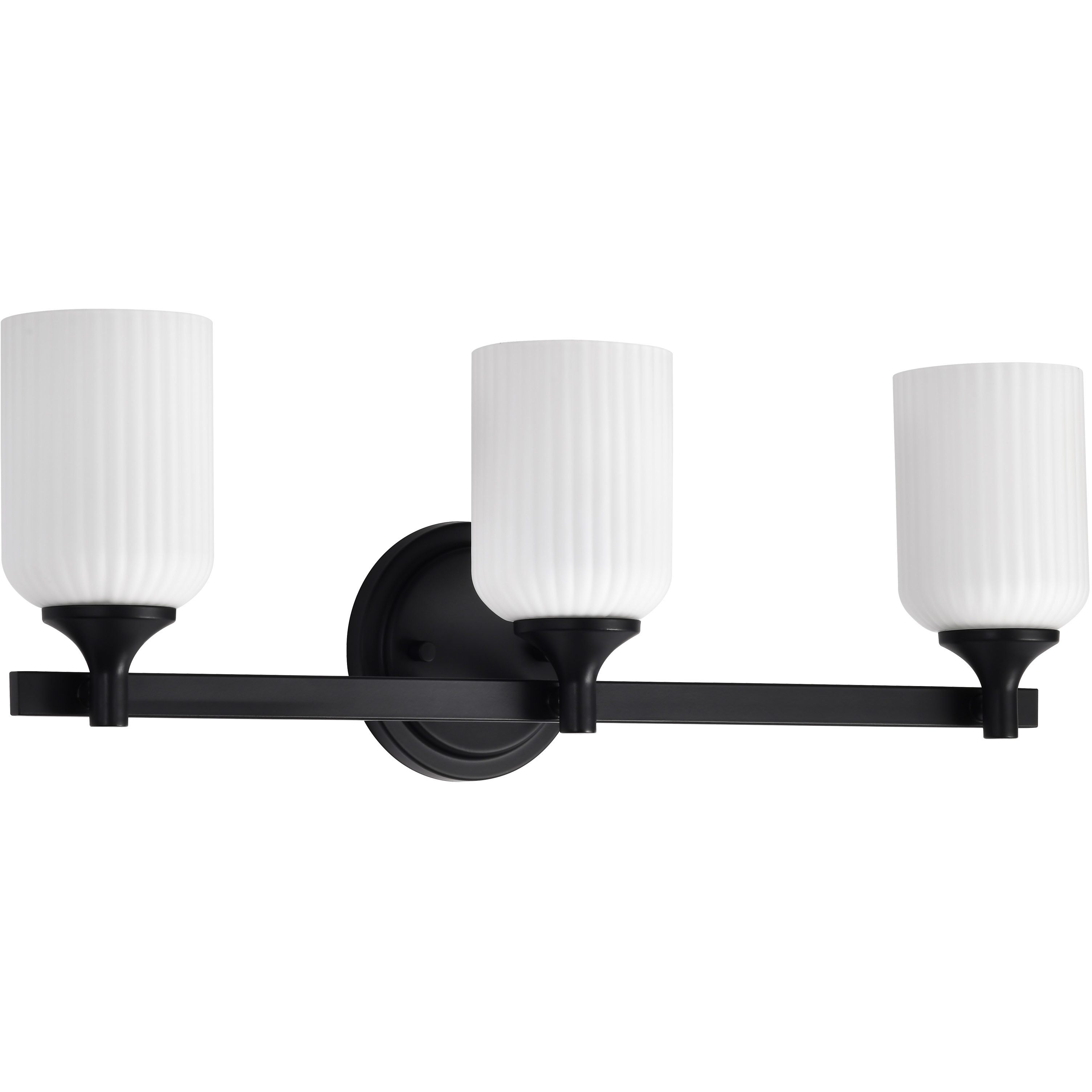 Solara 23 inch Matte Black Vanity Wall Light