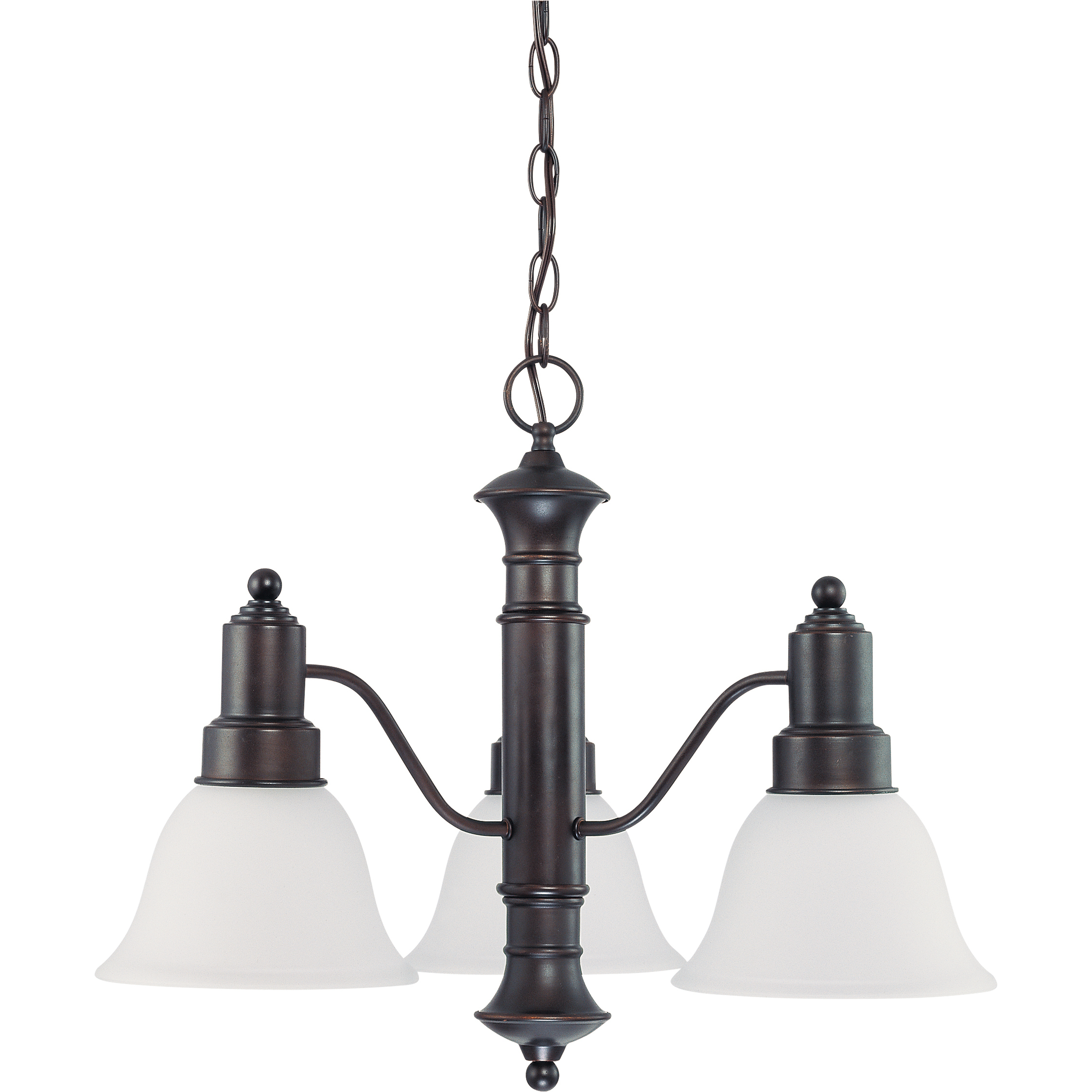 Gotham 3 Light 22.5 inch Mahogany Bronze Chandelier Ceiling Light