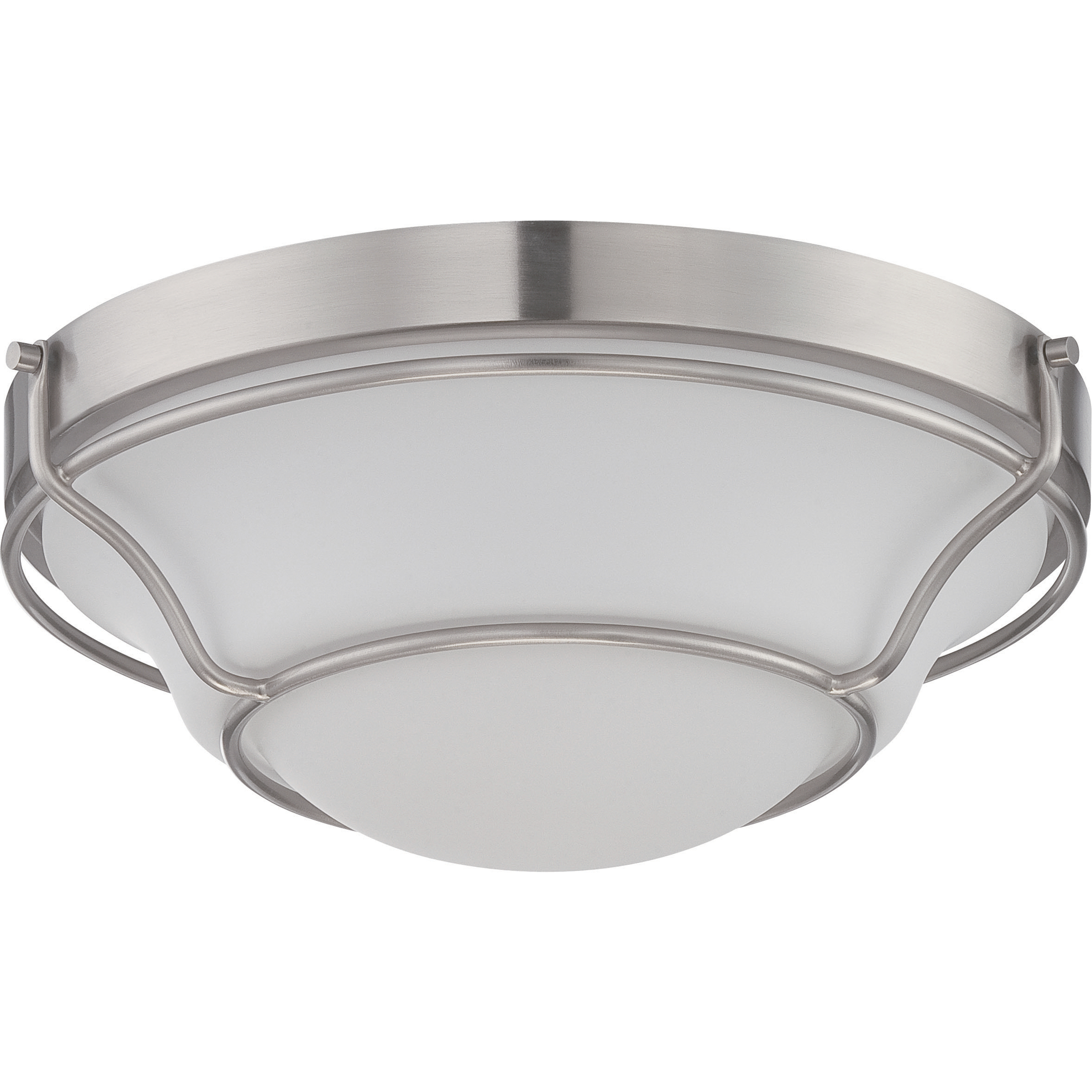 Baker LED 13 inch Brushed Nickel Flush Mount Ceiling Light