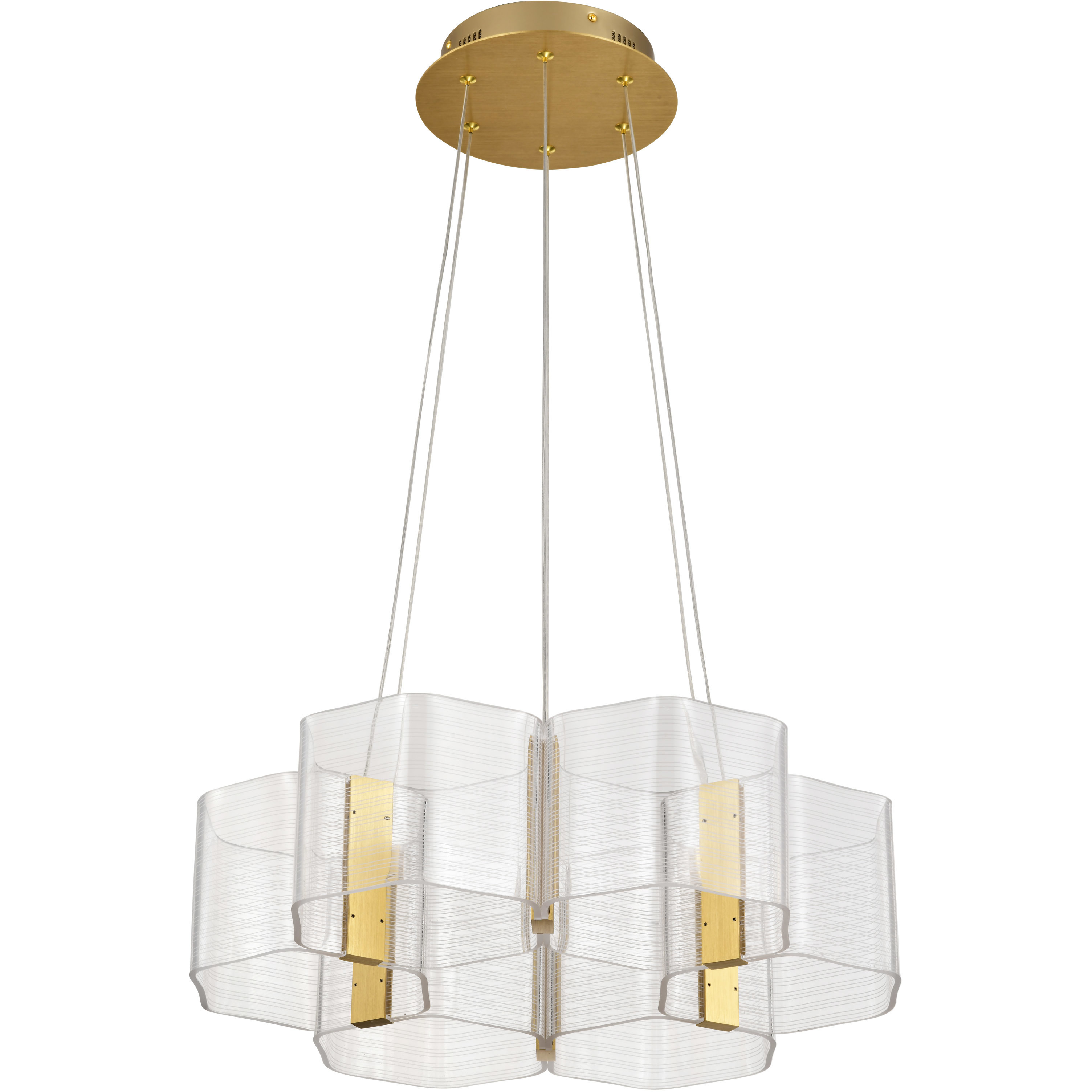 Kenzo LED 20.5 inch Polished Anodized Bronze Chandelier Ceiling Light