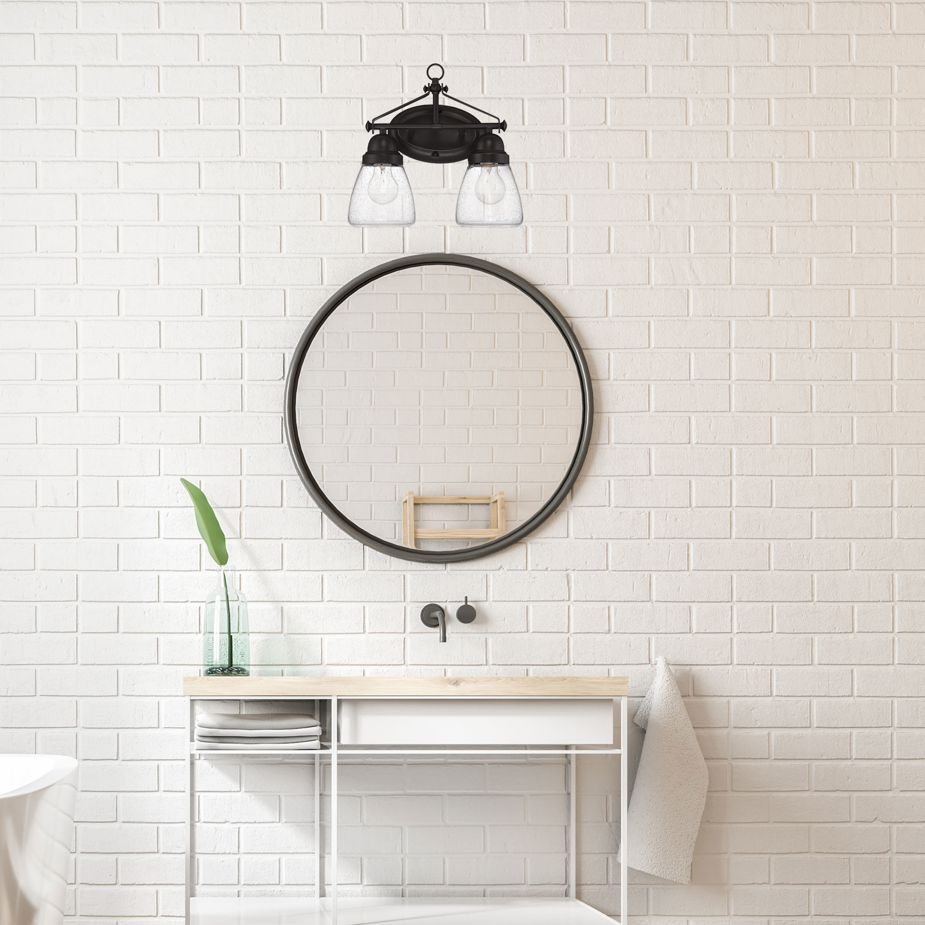 Laurel 2 Light 12.88 inch Sudbury Bronze Vanity Light Wall Light