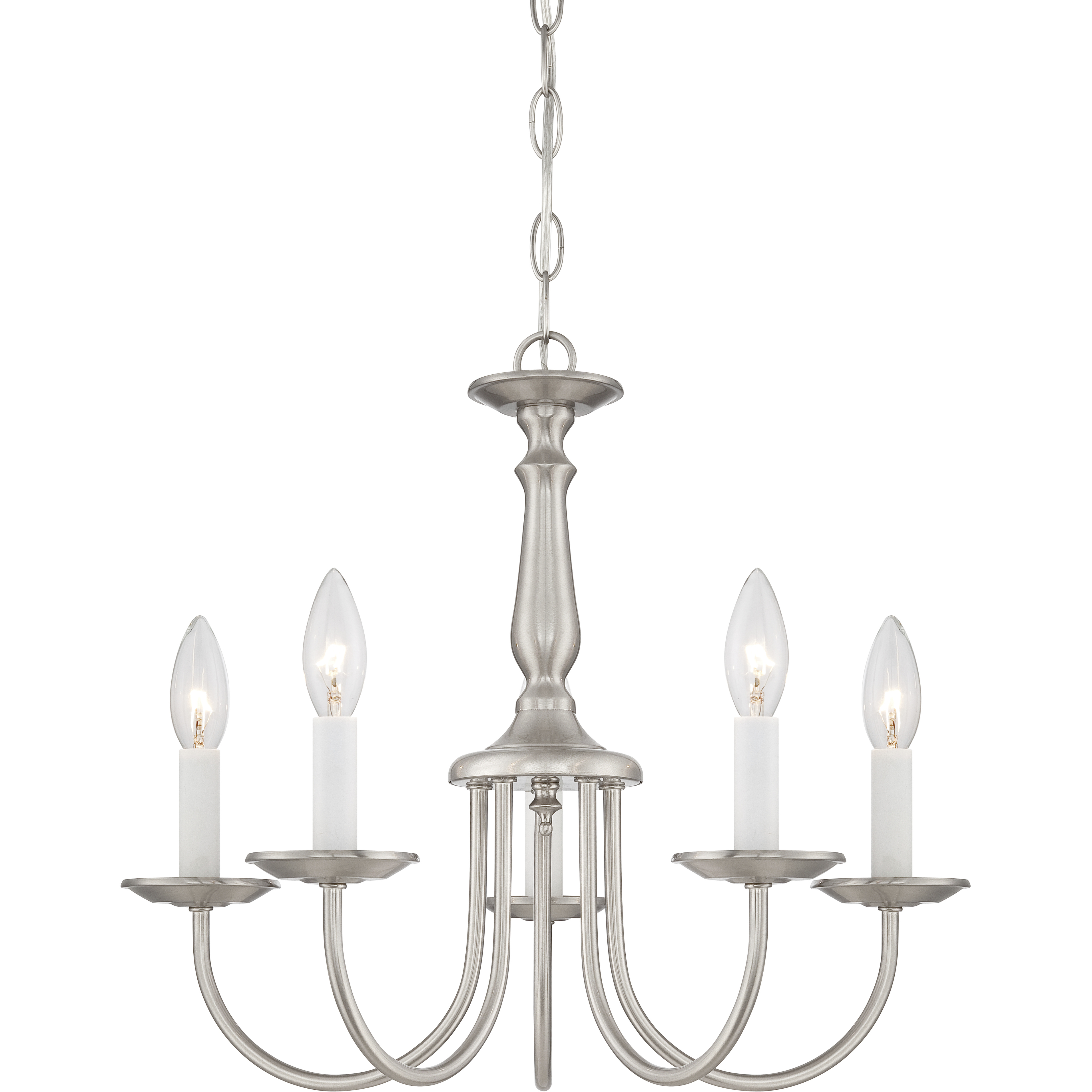 Brentwood 5 Light 18 inch Brushed Nickel Chandelier Ceiling Light