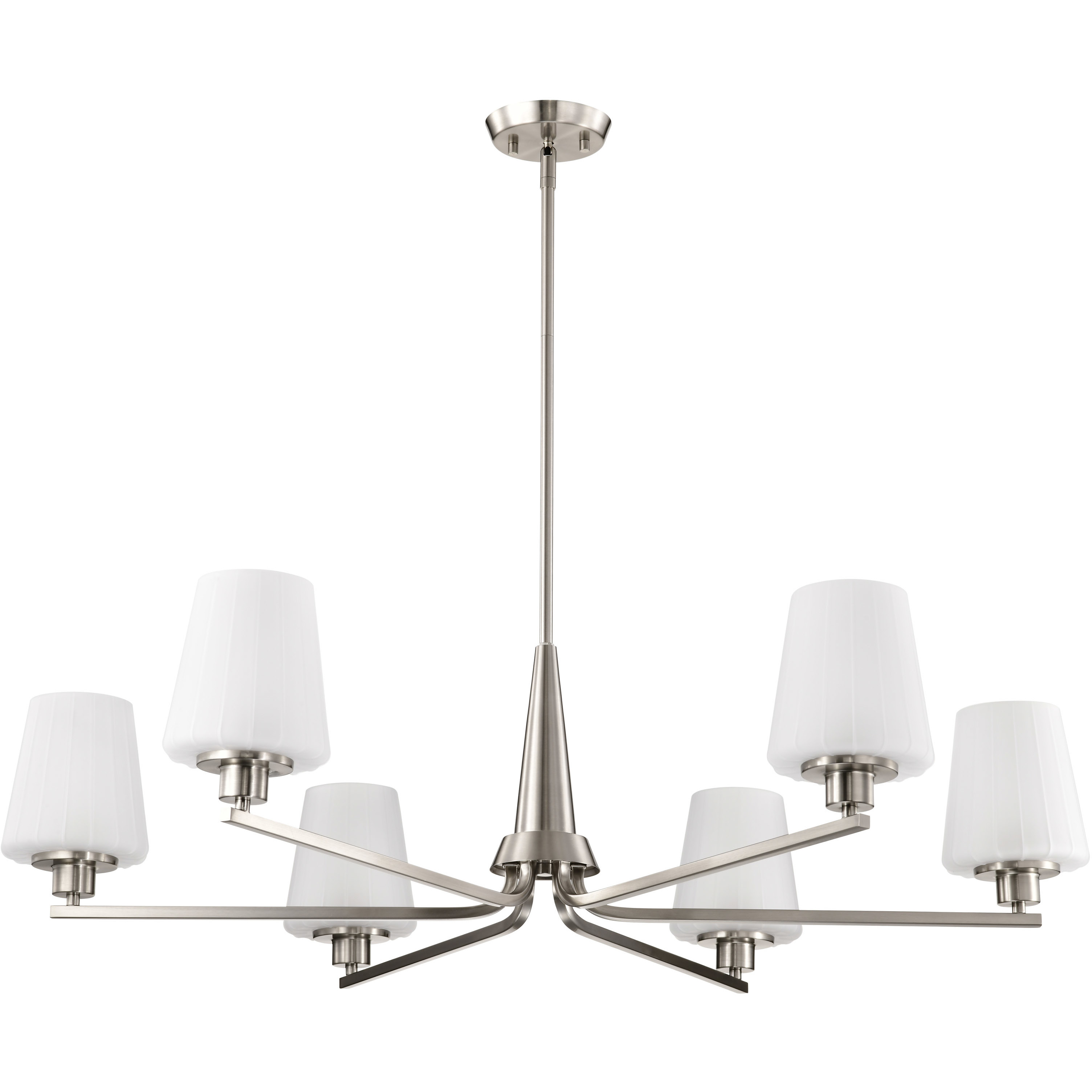 Lune 40 inch Brushed Nickel Chandelier Ceiling Light