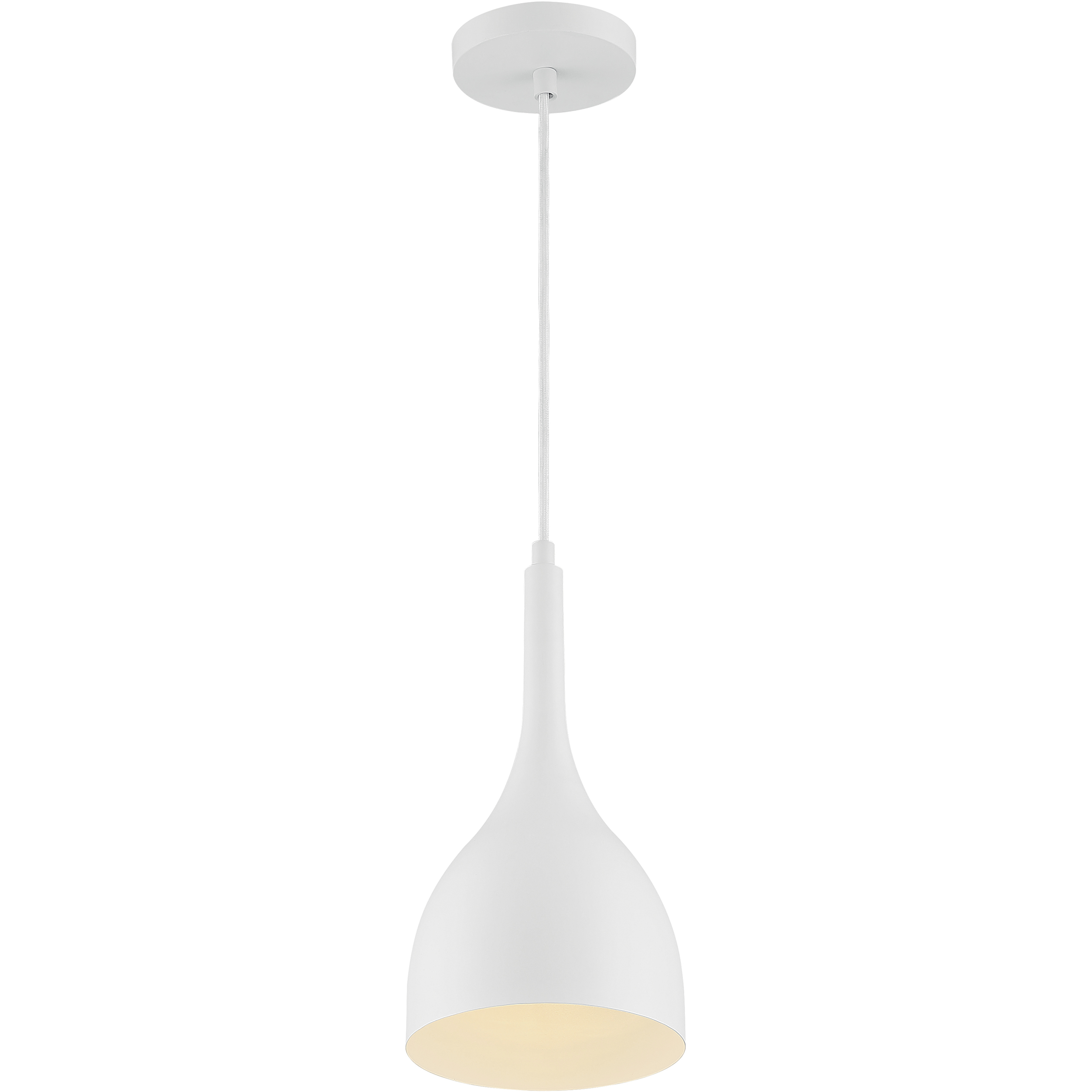 Bellcap 1 Light 6.75 inch Matte White Pendant Ceiling Light