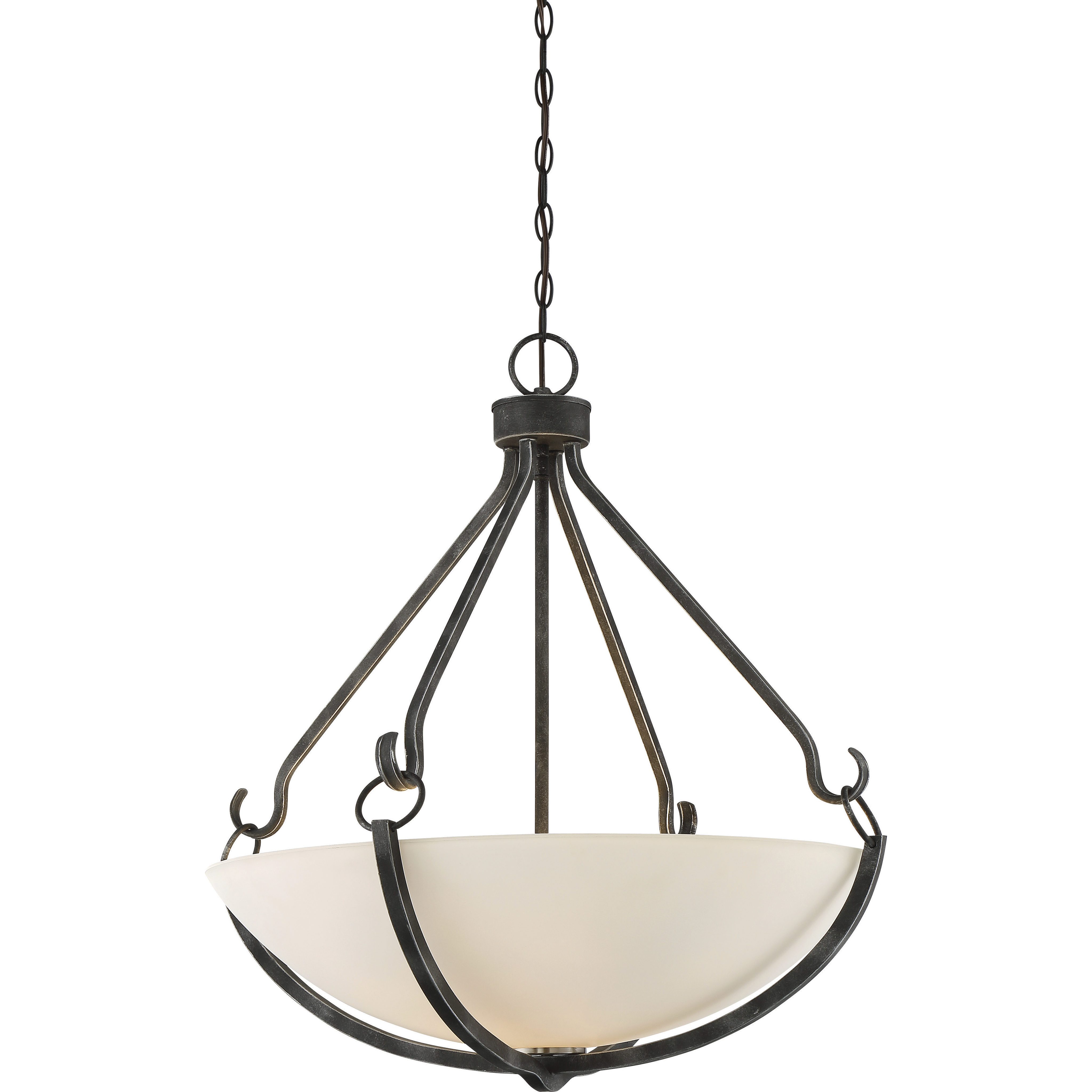 Sherwood 4 Light 25.88 inch Iron Black and Brushed Nickel Accents Pendant Ceiling Light