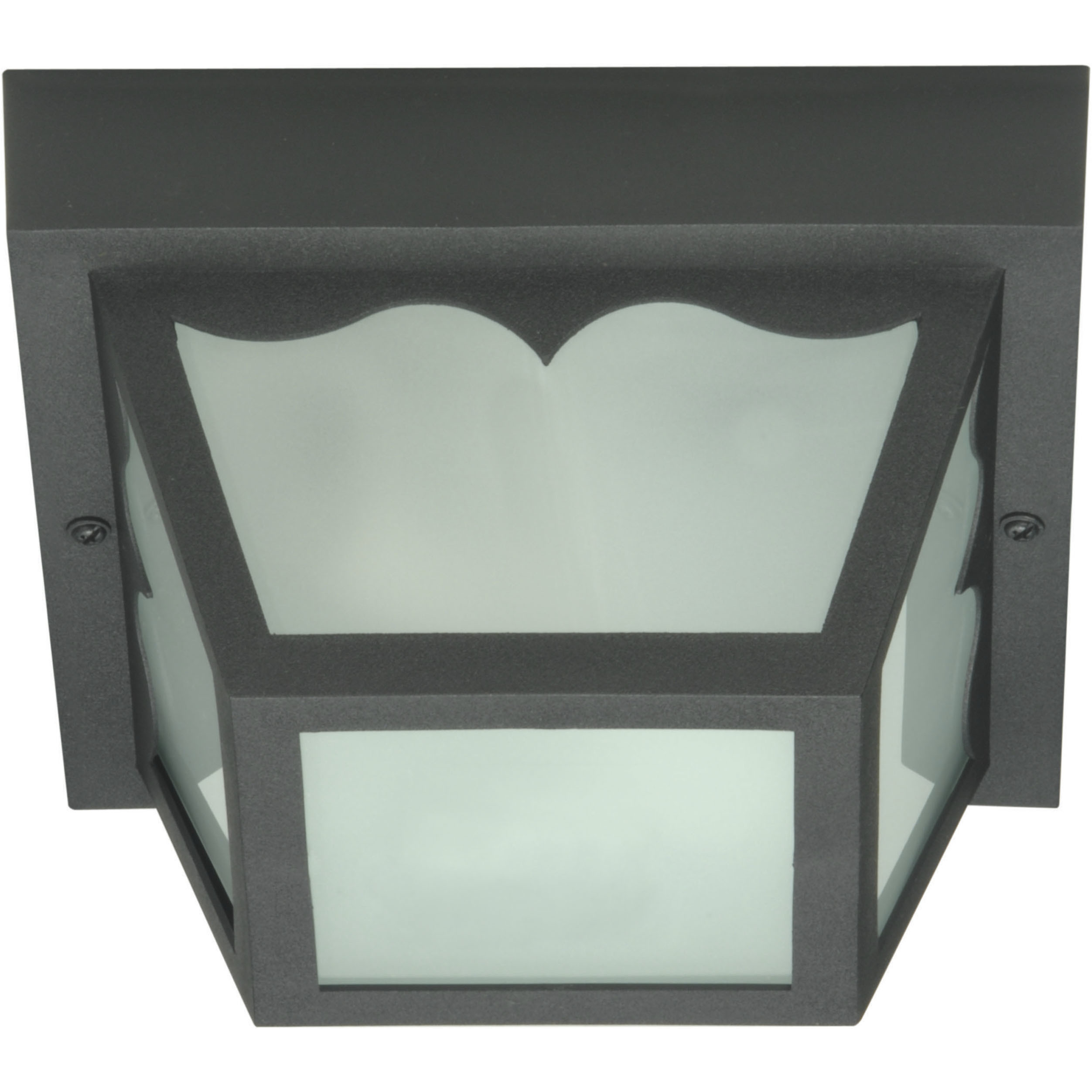 Brentwood 1 Light 8 inch Black Outdoor Flush Mount