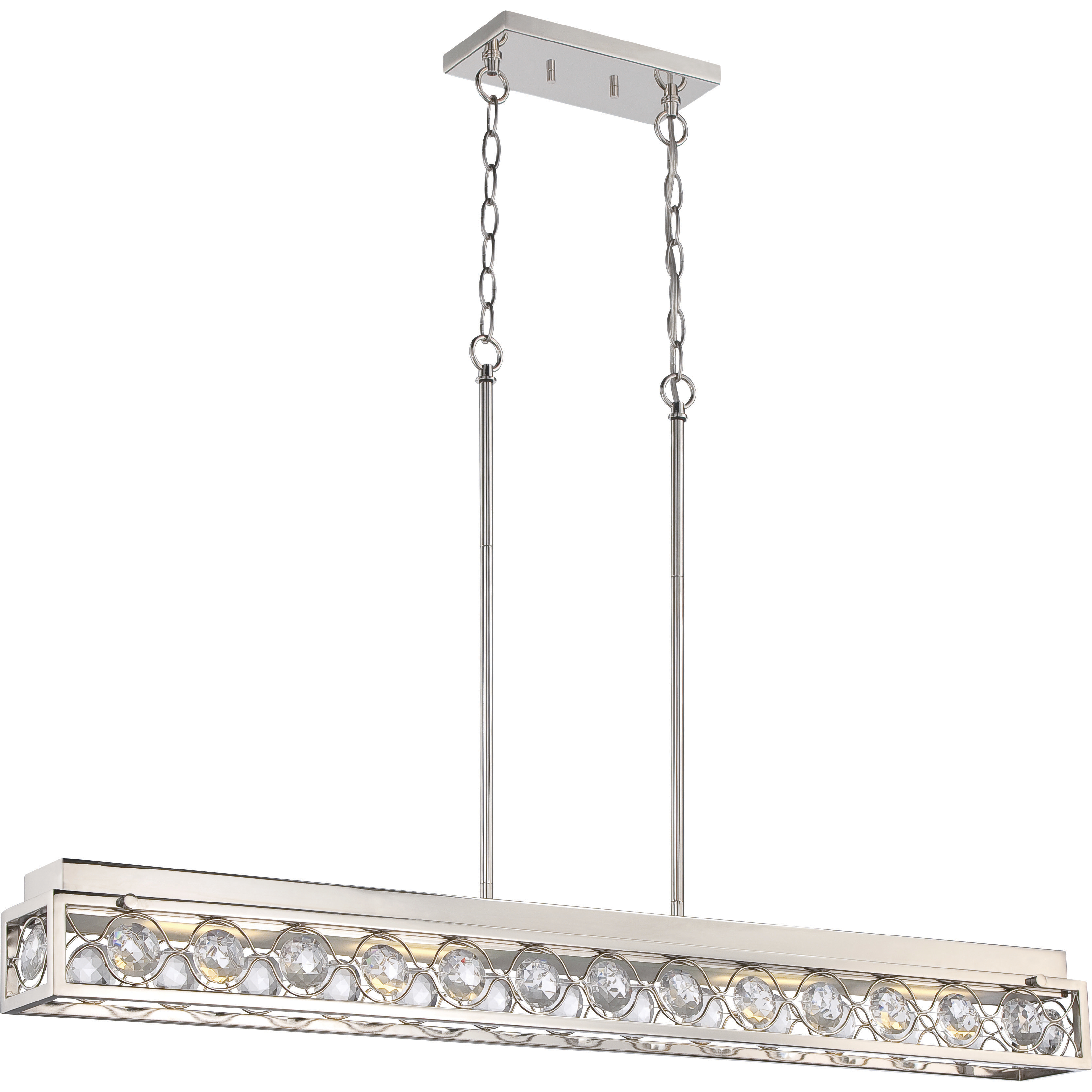 Frienza LED 41.63 inch Polished Nickel Island Pendant Ceiling Light