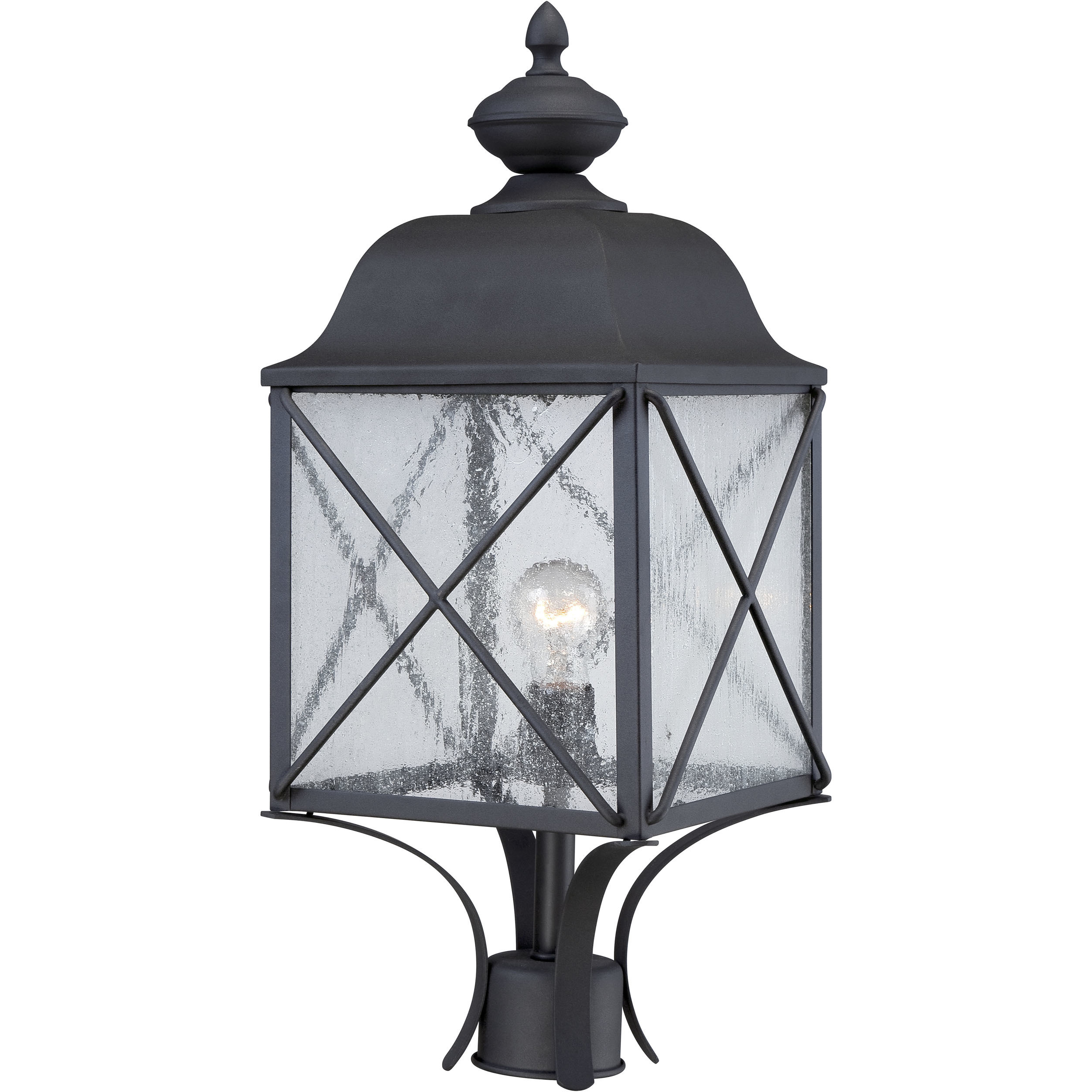Wingate 1 Light 23 inch Textured Black Outdoor Post Light