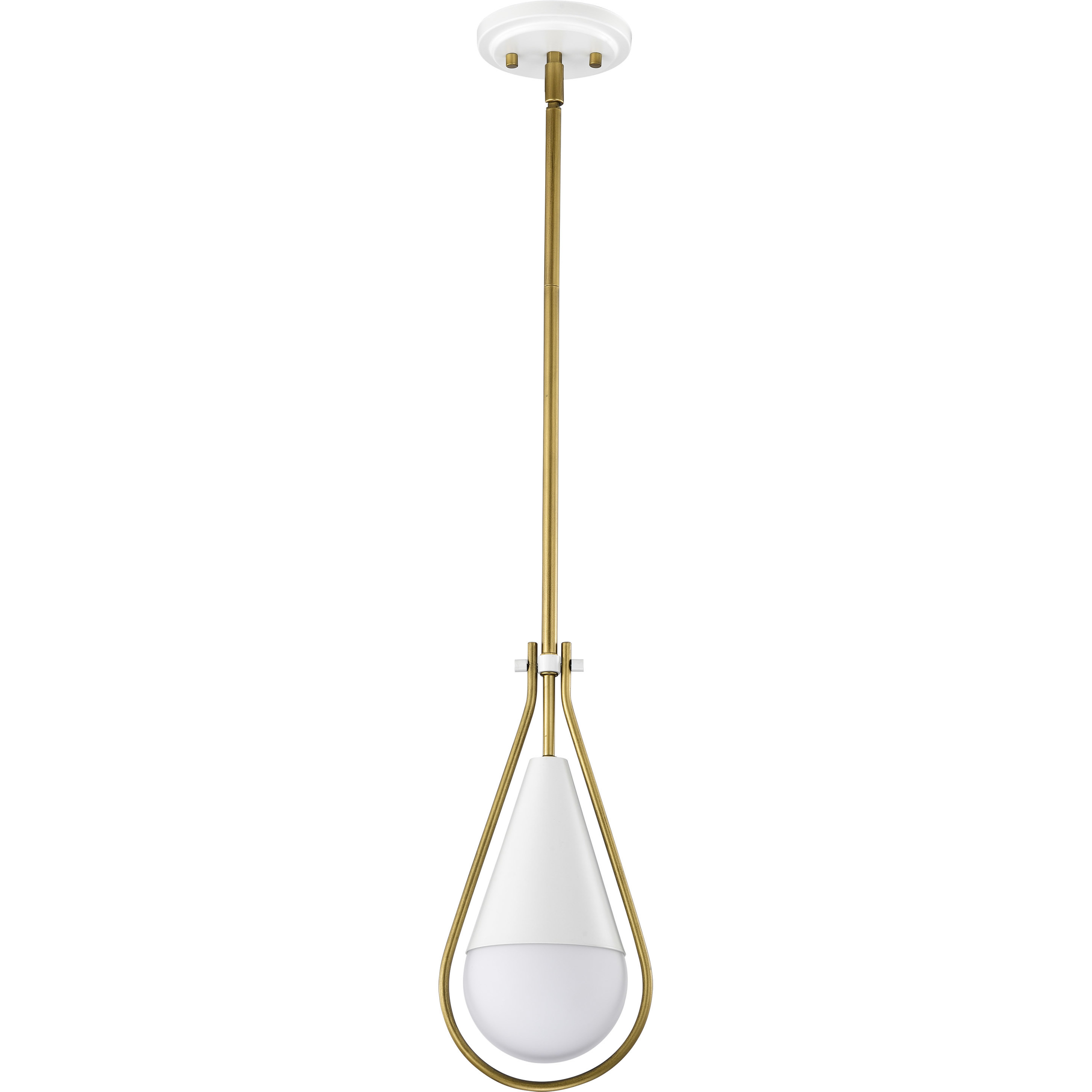 Admiral 1 Light 6.5 inch Matte White Pendant Ceiling Light