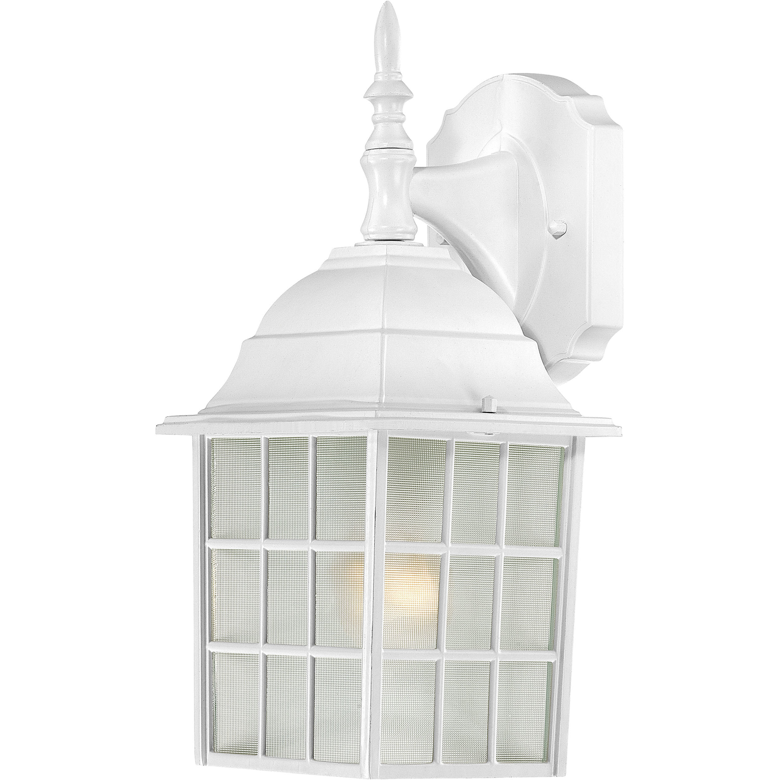 Adams 1 Light 13.75 inch White Outdoor Wall Lantern