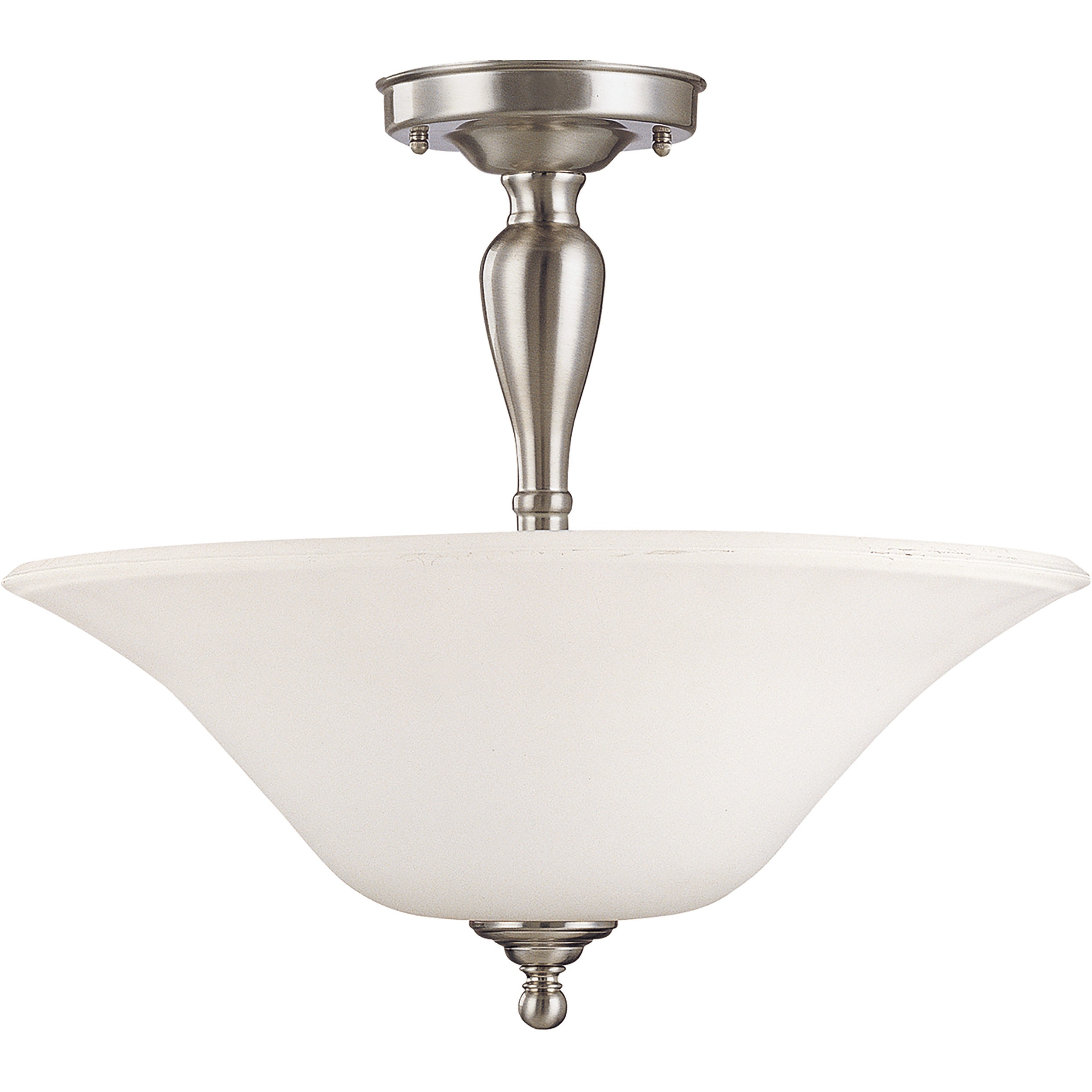 Dupont 3 Light 16 inch Brushed Nickel Semi Flush Mount Ceiling Light, image size:2504x2504