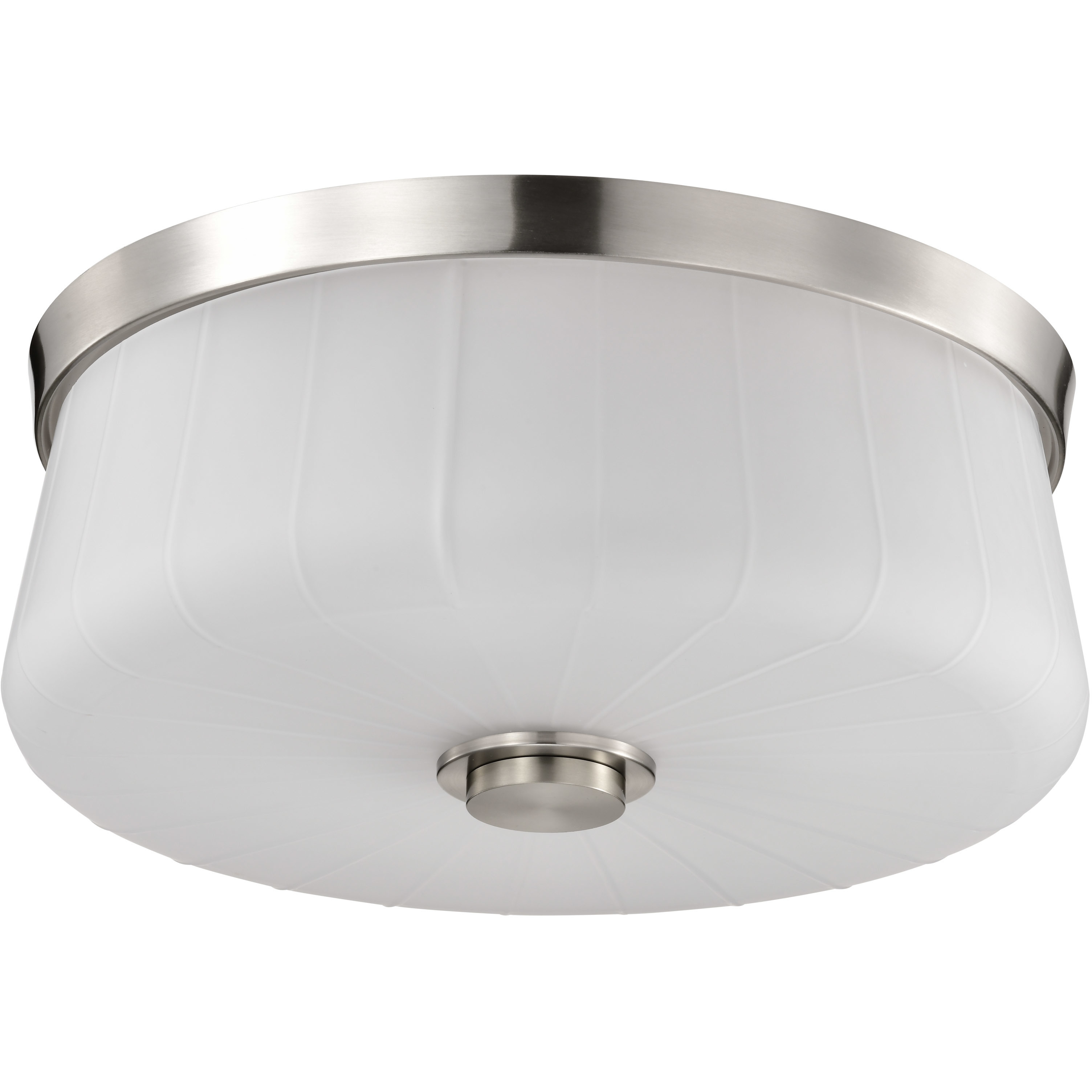 Lune 16 inch Brushed Nickel Flush Mount Ceiling Light