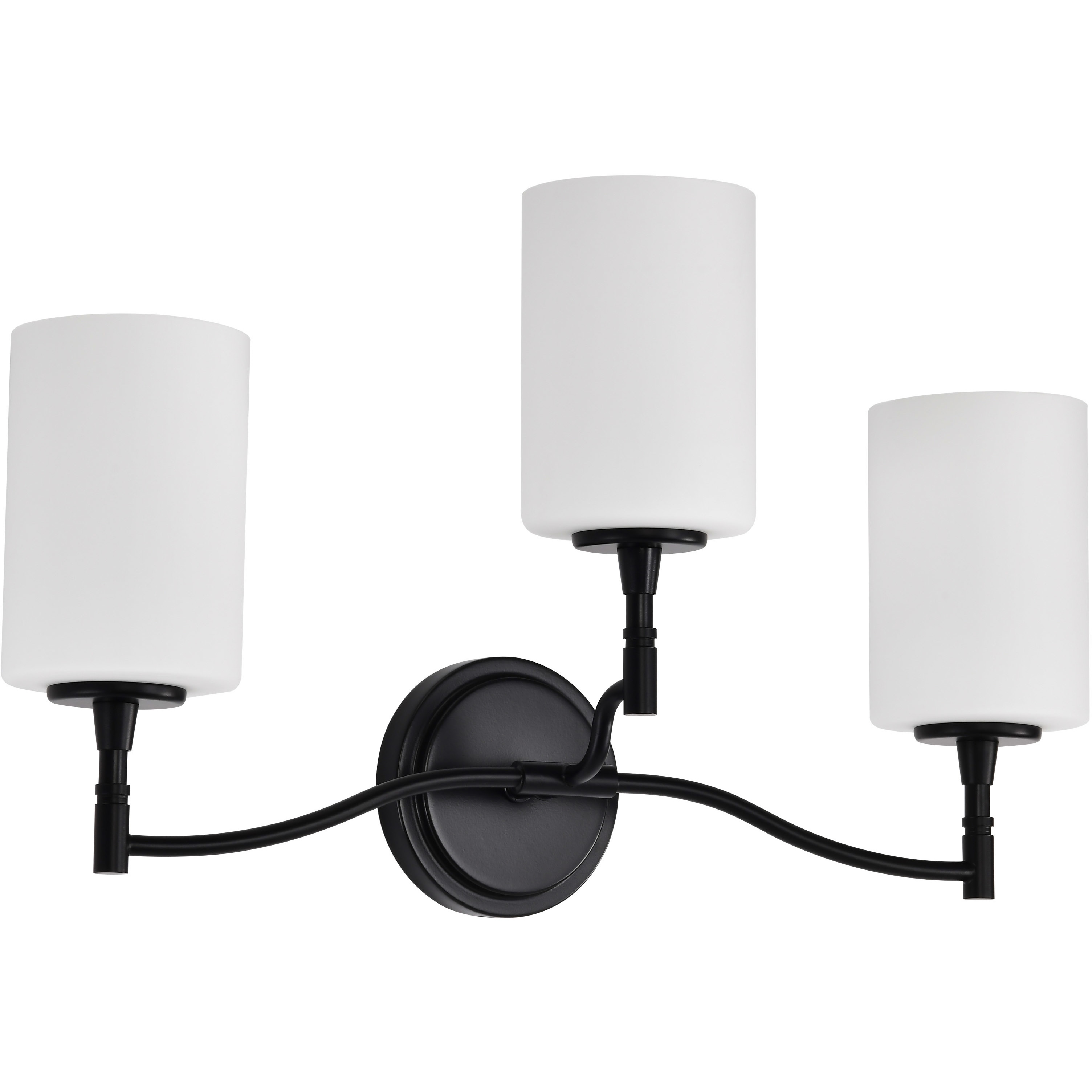 Liam 22 inch Matte Black Vanity Wall Light