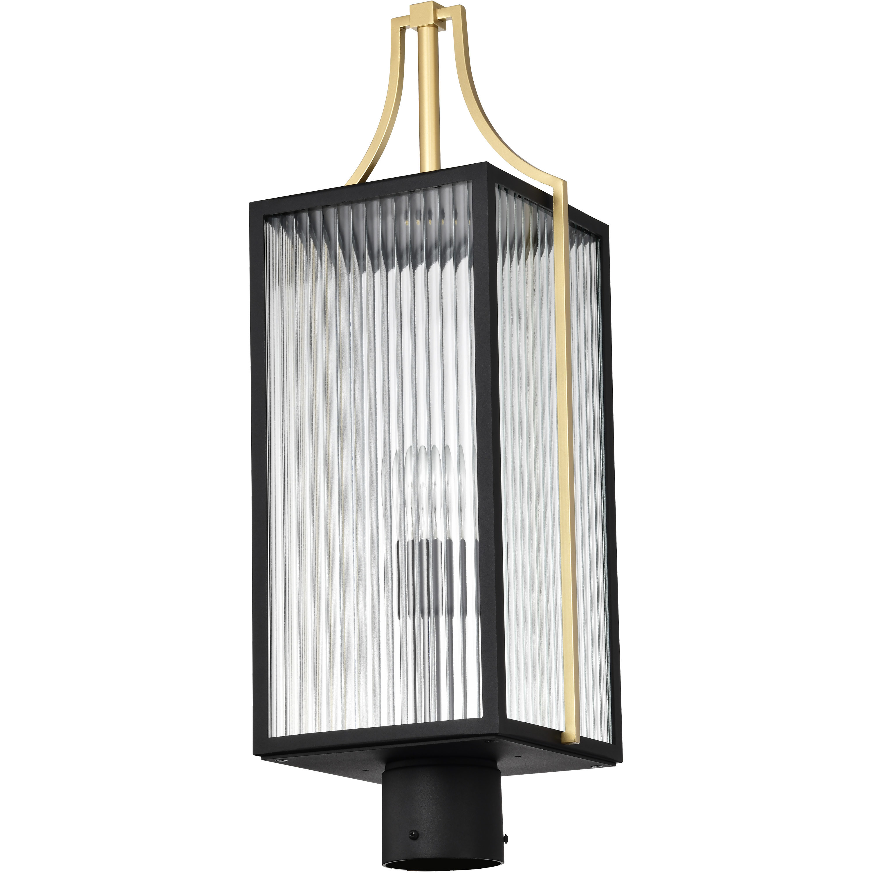 Holden 24.38 inch Black and Gold Outdoor Post Light